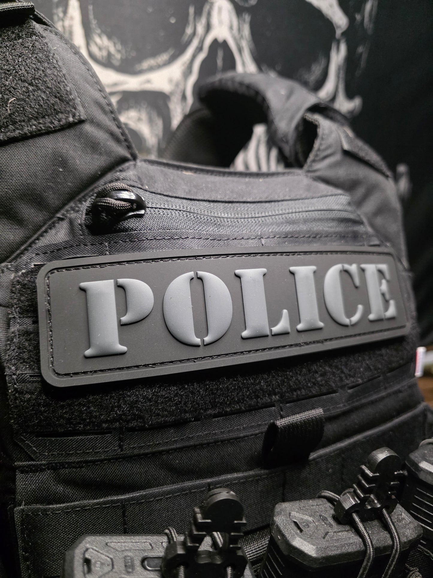 POLICE Tactical PVC Patch – 3D Rubber Hook & Loop Patch for Plate Carriers, Vests & Gear