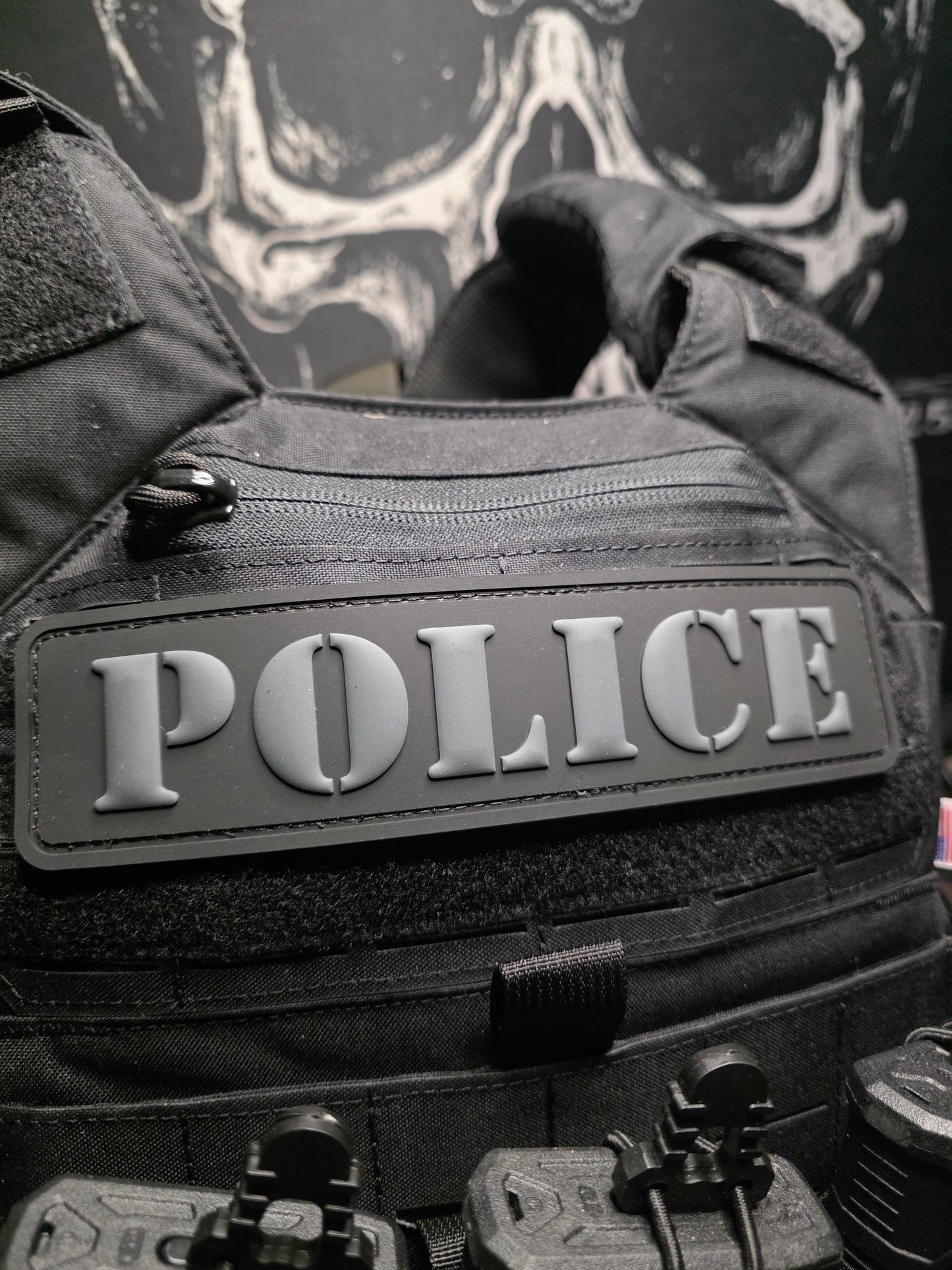 POLICE Tactical PVC Patch – 3D Rubber Hook & Loop Patch for Plate Carriers, Vests & Gear
