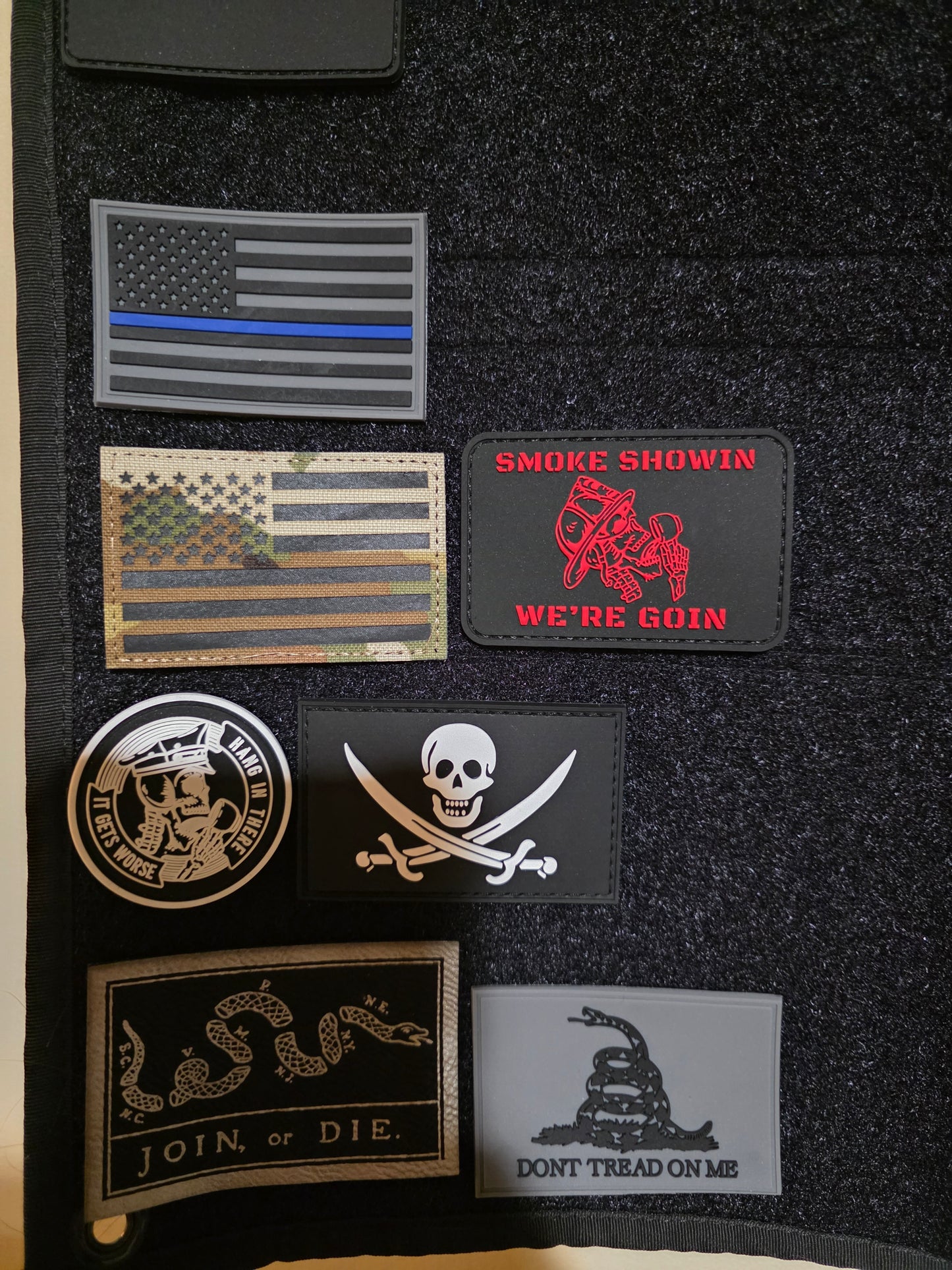 SMOKE SHOWIN Patch – Firefighter Morale Patch | Hook & Loop Backing | Bold Red Tactical Gear for Firefighters, EDC Bags & Gear