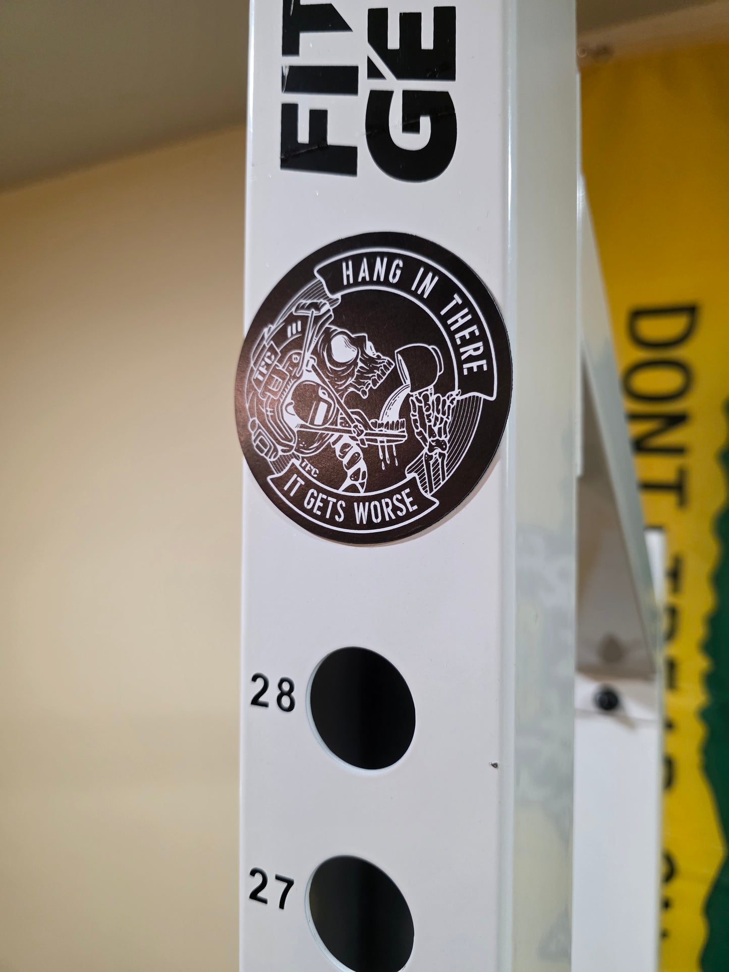 TFC ‘Hang In There – It Gets Worse’ Magnetic Patch | Dark Humor Tactical Magnet | Veteran Morale Gift | Military & Office Humor Decor