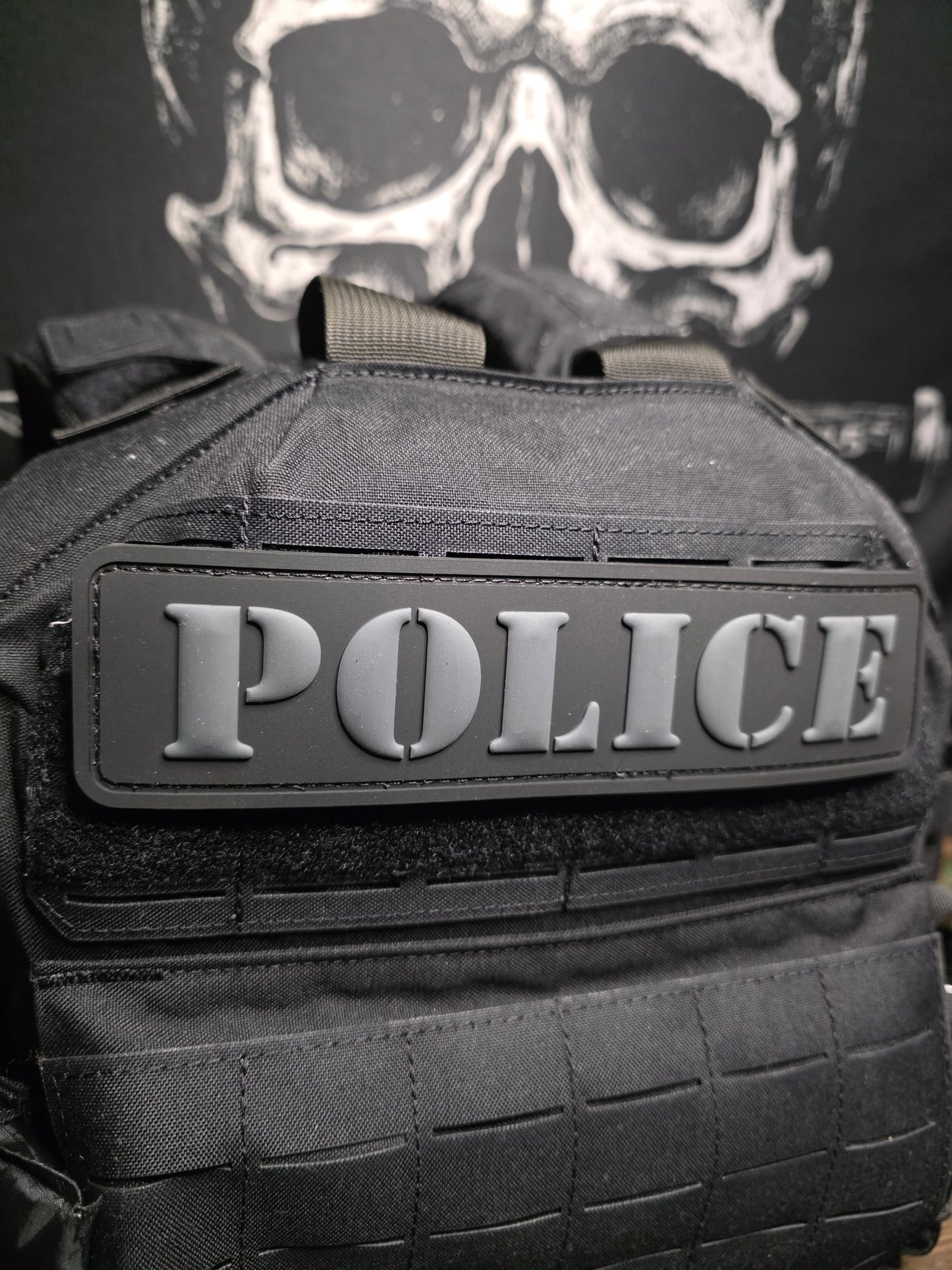 POLICE Tactical PVC Patch – 3D Rubber Hook & Loop Patch for Plate Carriers, Vests & Gear