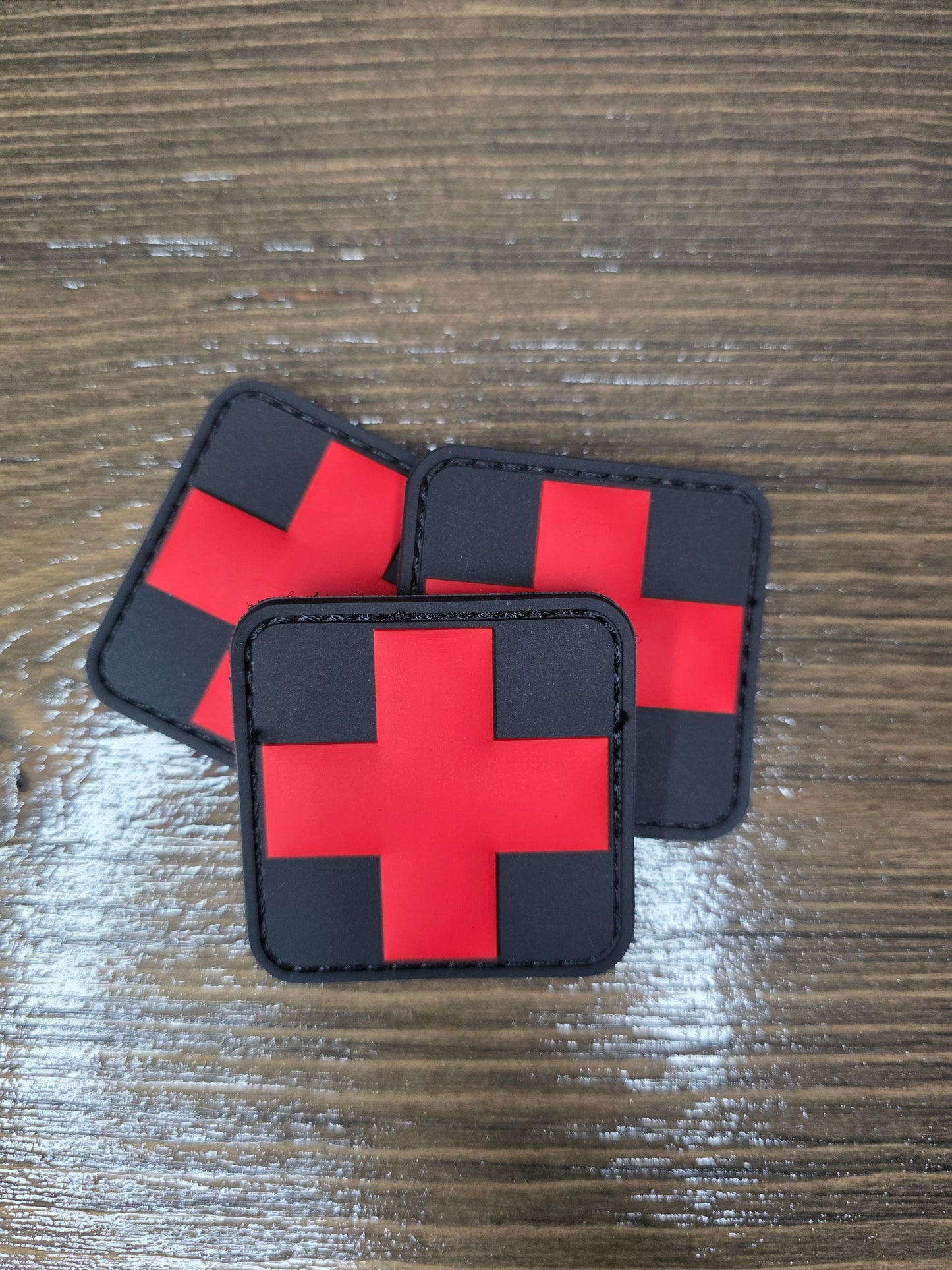 Tactical Red Cross Medical Patch – Hook & Loop Morale Patch for Backpacks, First Aid Kits, and Emergency Gear pack of 2