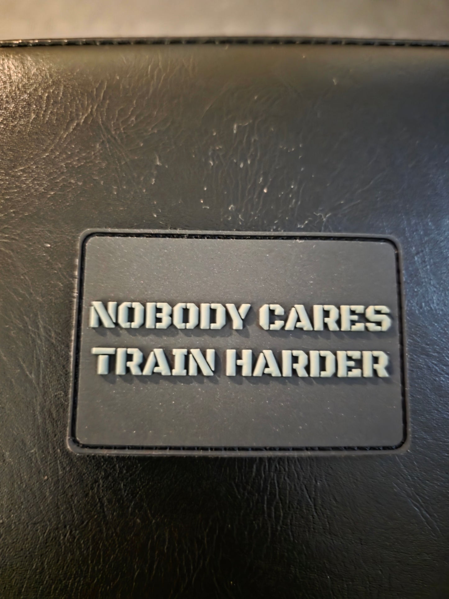 Nobody Cares, Train Harder – Hook & Loop Morale Patch (3 Color Options)