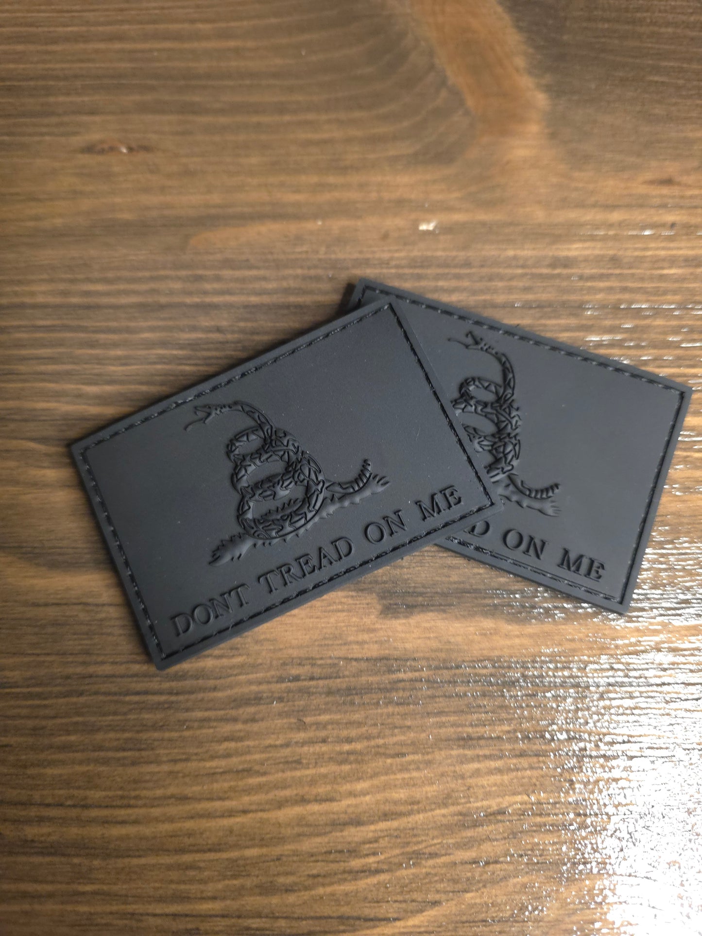 Black Don’t Tread On Me PVC Patch – Tactical Morale Patch for Gear, Range Bags, Vests