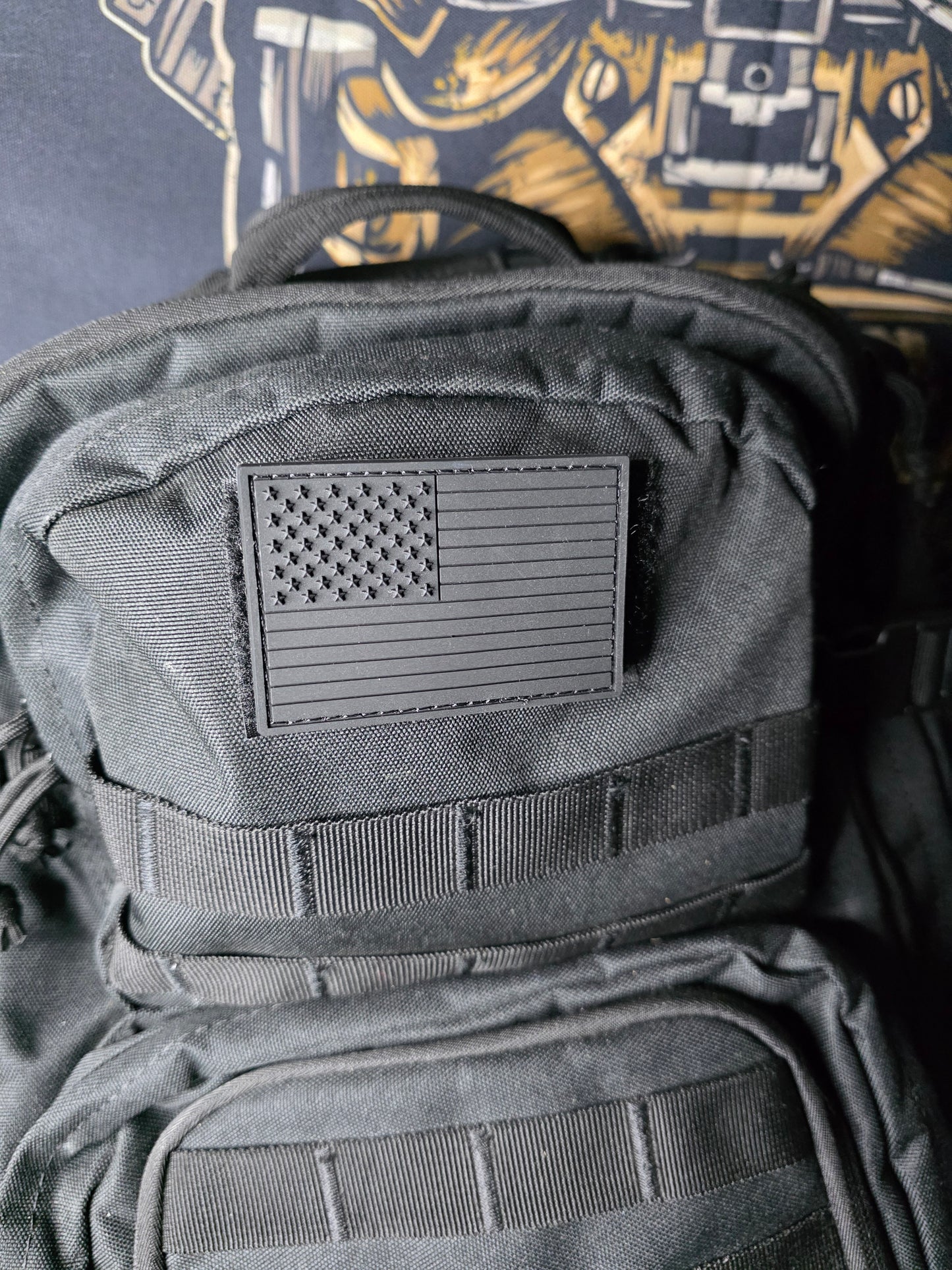 Blackout USA Flag Patch – “Raise the Black Flag” | Tactical Morale Patch | No Surrender American Flag