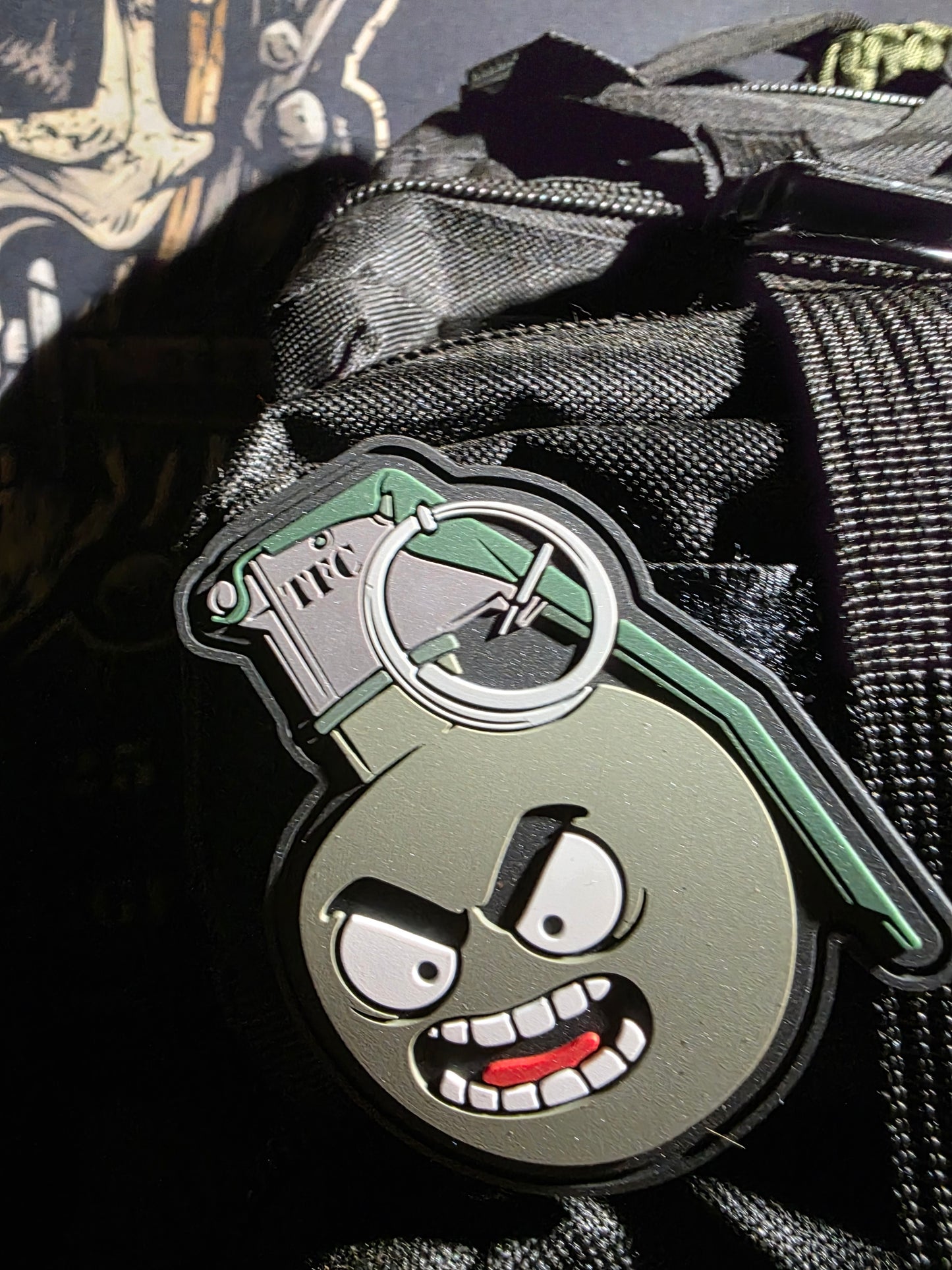 M67 Grenade Cartoon PVC Morale Patch – Tactical Military Hook Patch for Backpacks, Vests, EDC Gear & Collectors | Funny Combat-Inspired Patch!