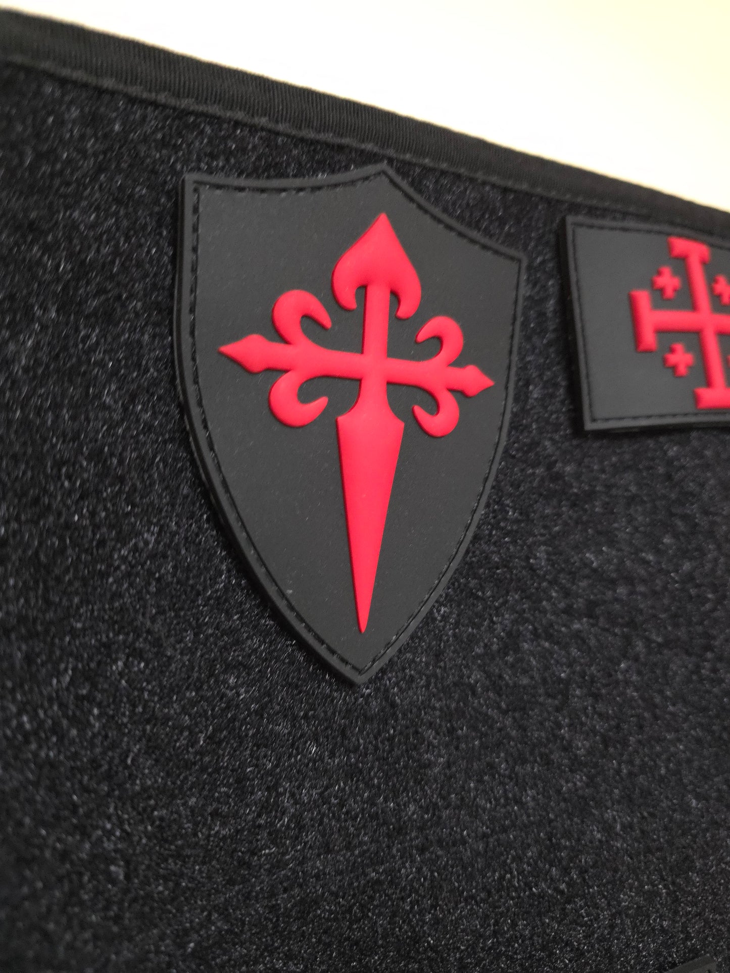 Red Crusader Cross Tactical PVC Patch – Shield Morale Patch – Hook & Loop Backing – Military / EDC Gear