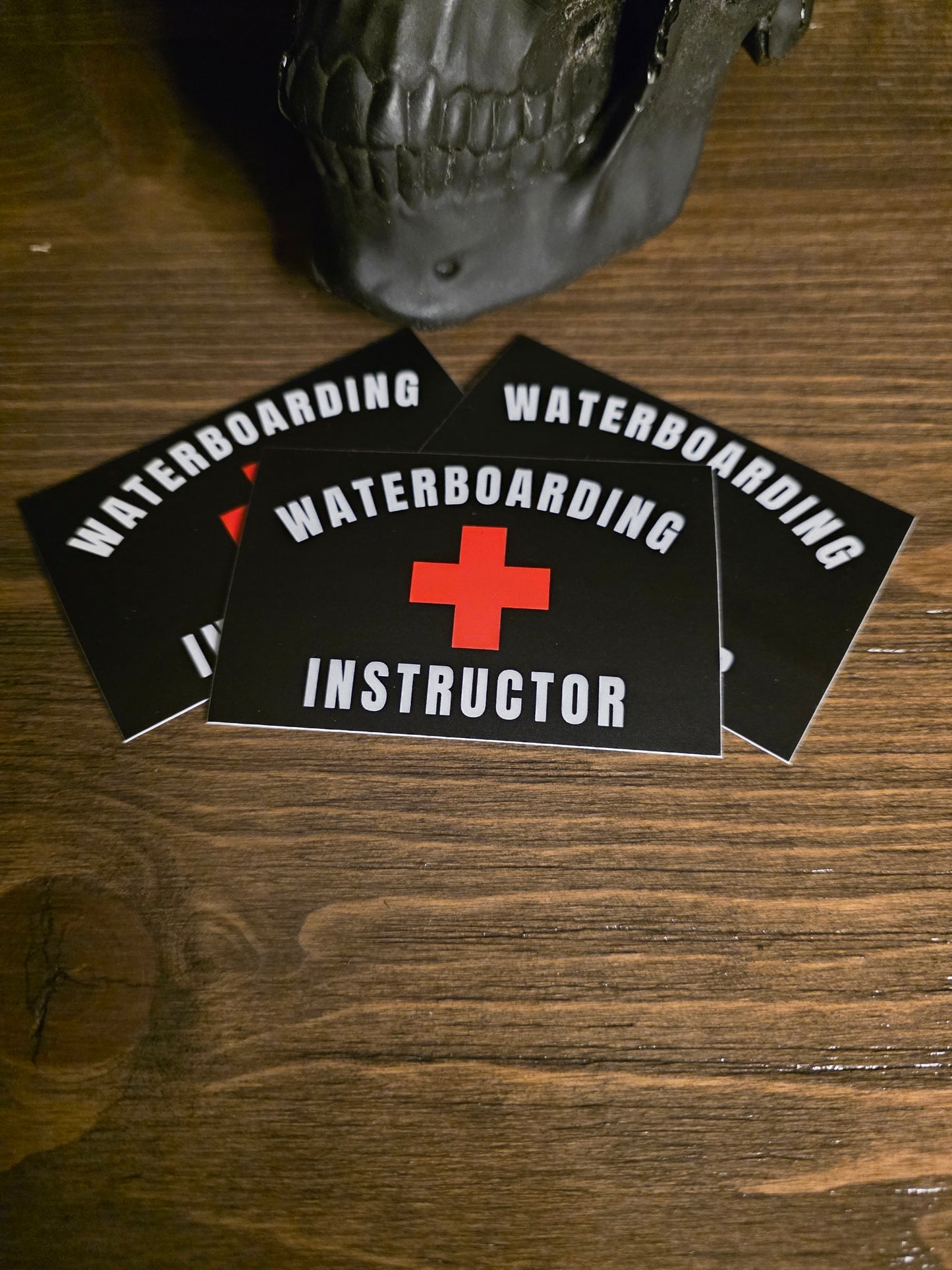 Waterboarding Instructor Sticker – Funny Military Humor Decal | Dark Humor Vinyl Sticker for Toolboxes, Gear Cases & Laptops | Tactical Gift