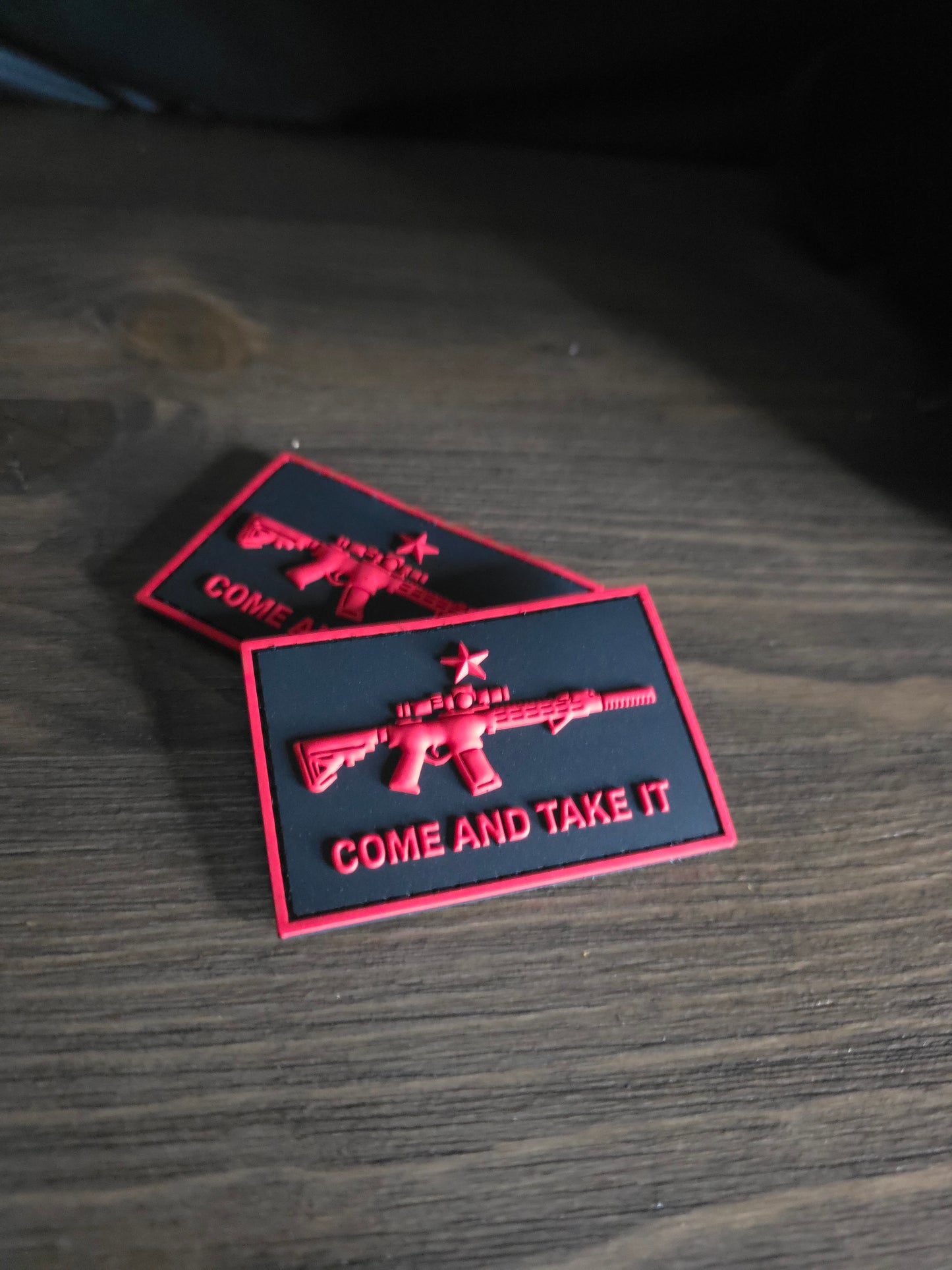 Come and Take It PVC Tactical Morale Patch – Black and White Rifle Gear Patch