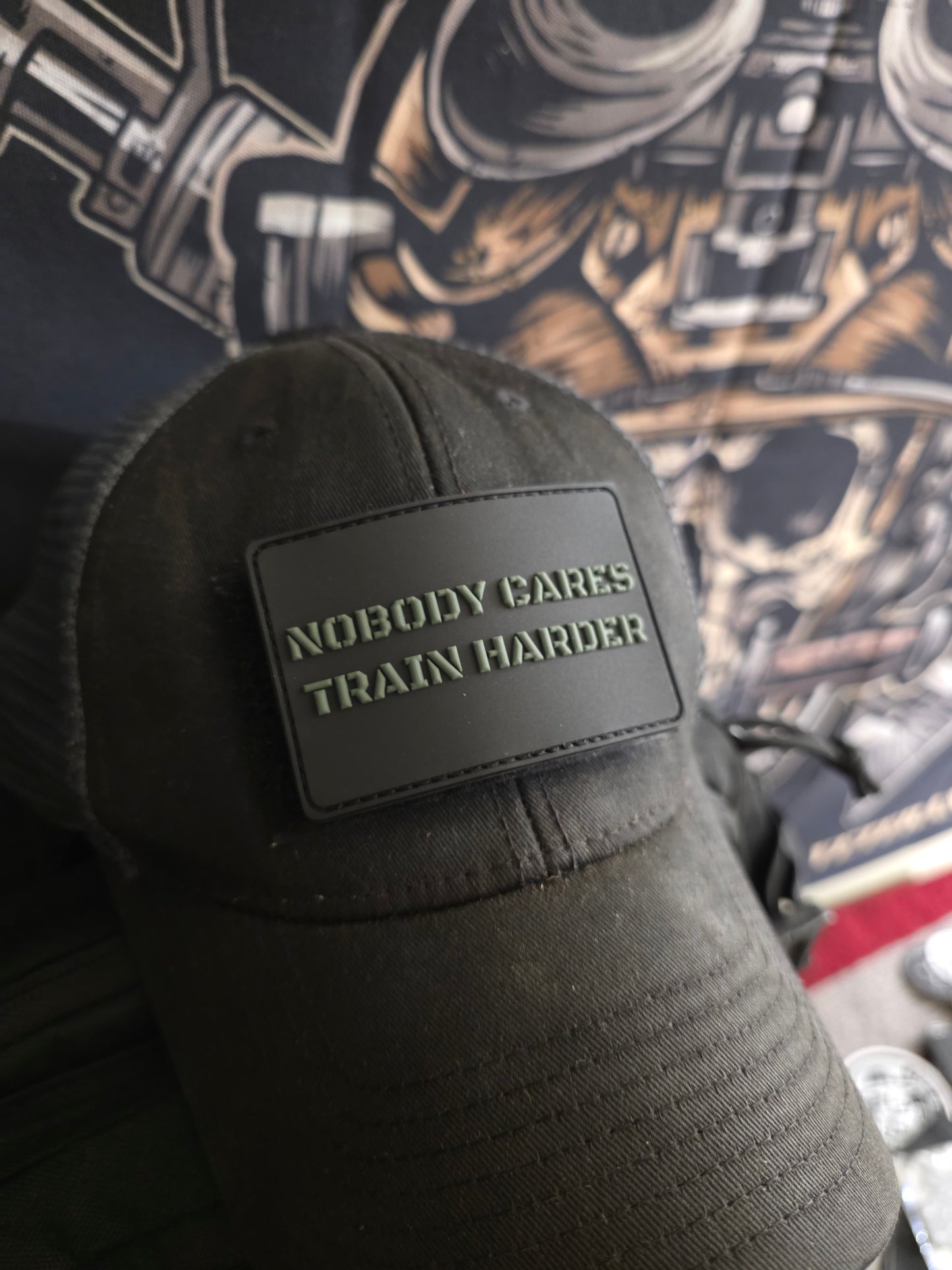 Nobody Cares, Train Harder – Hook & Loop Morale Patch (3 Color Options)