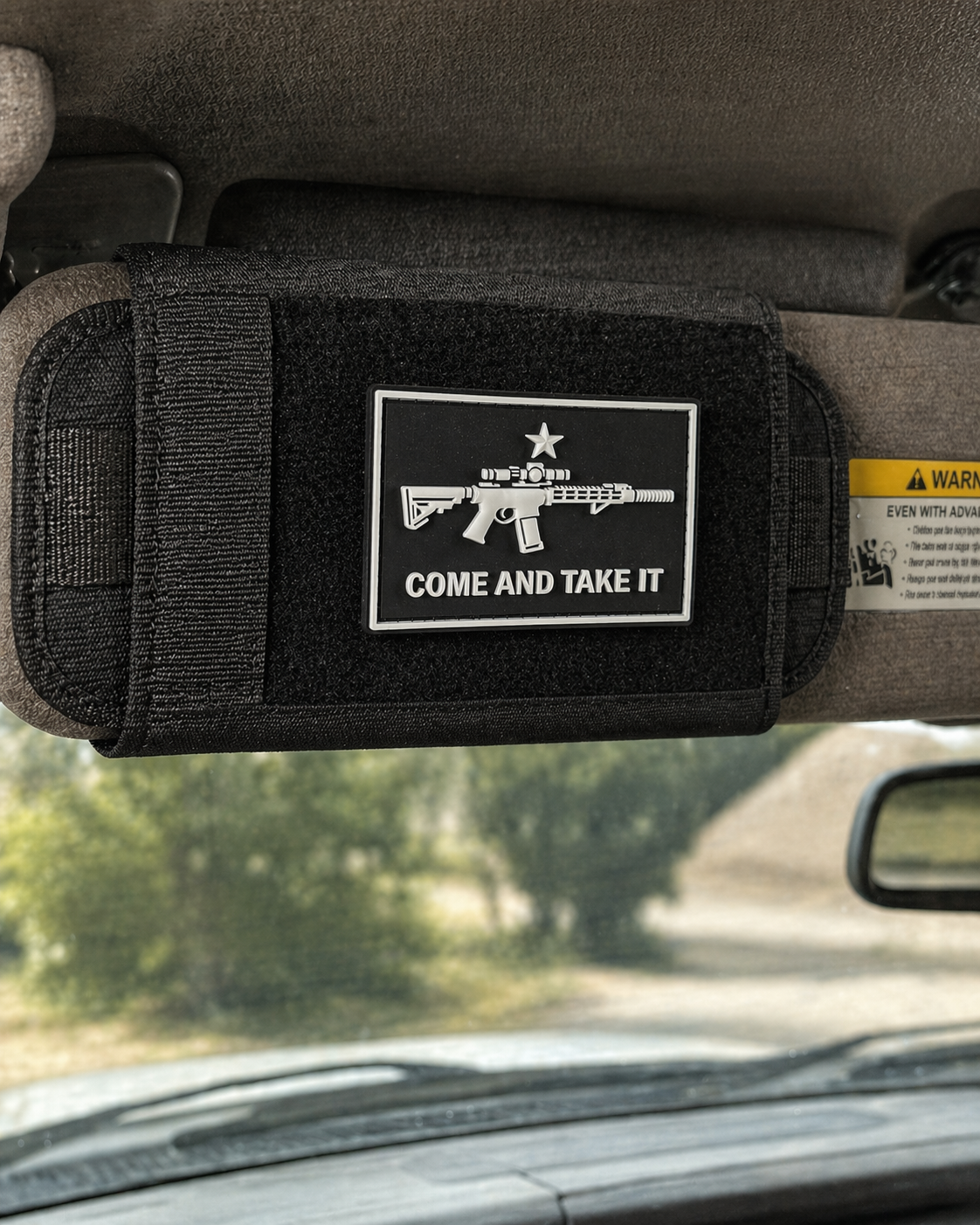Come and Take It PVC Tactical Morale Patch – Black and White Rifle Gear Patch
