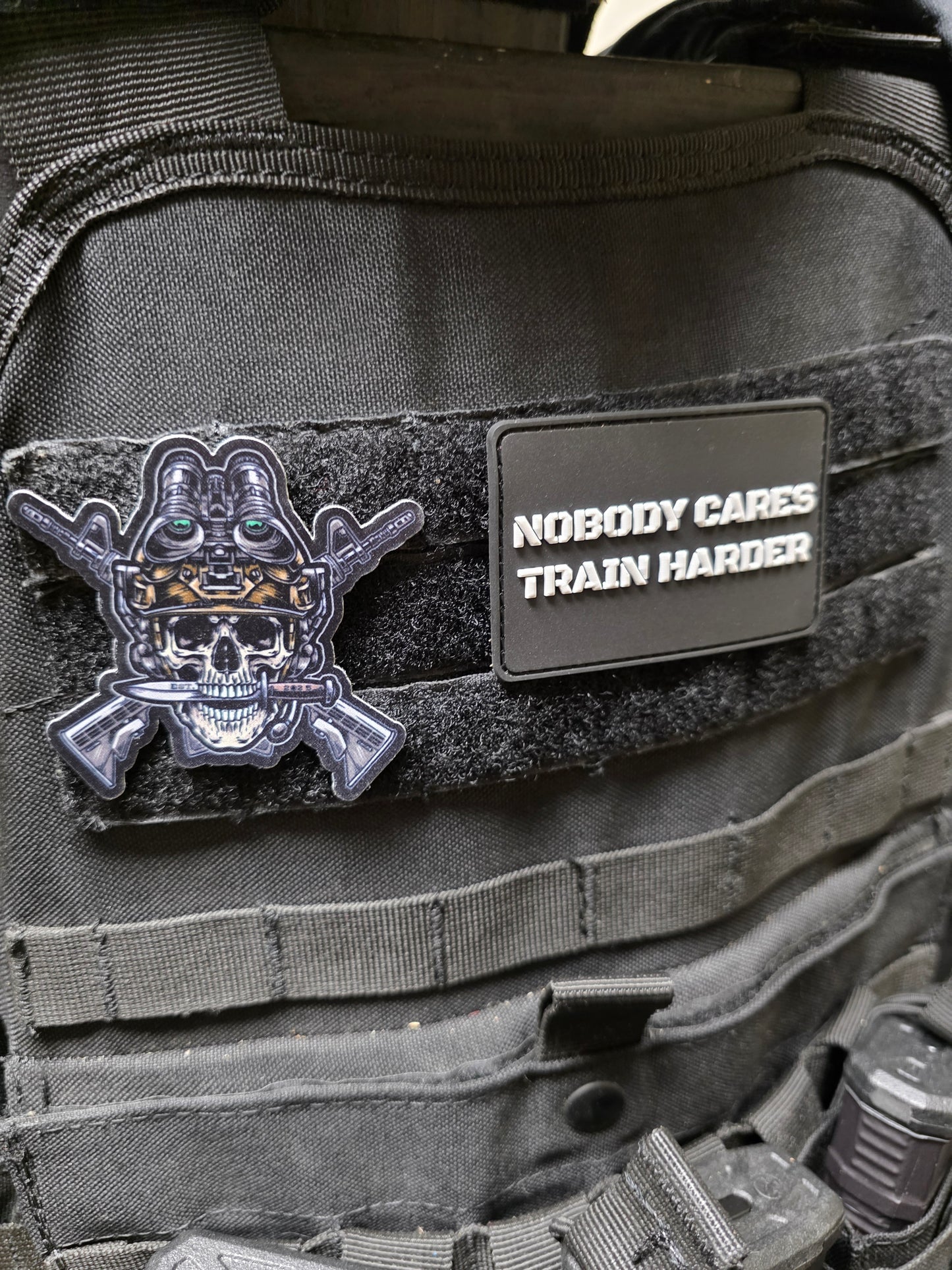 Nobody Cares, Train Harder – Hook & Loop Morale Patch (3 Color Options)