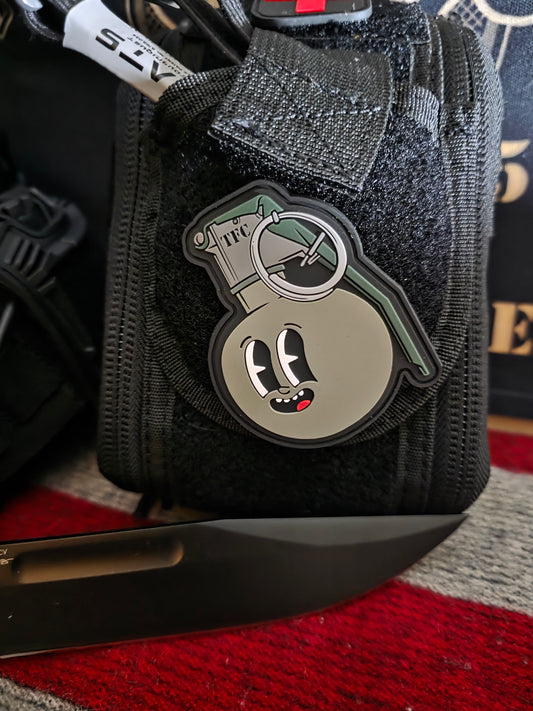 M67 Grenade Cartoon PVC Morale Patch – Tactical Military Hook Patch for Backpacks, Vests, EDC Gear & Collectors | Funny Combat-Inspired Patch!