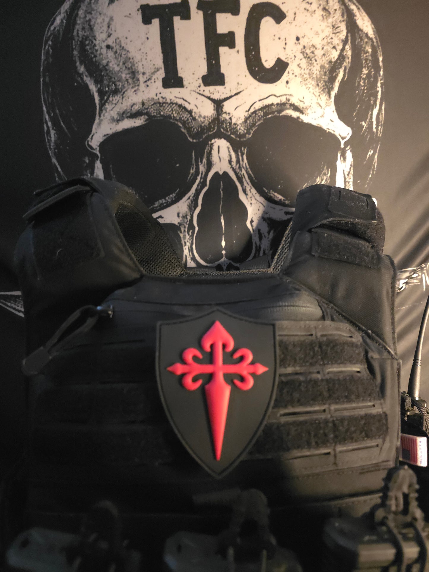 Red Crusader Cross Tactical PVC Patch – Shield Morale Patch – Hook & Loop Backing – Military / EDC Gear