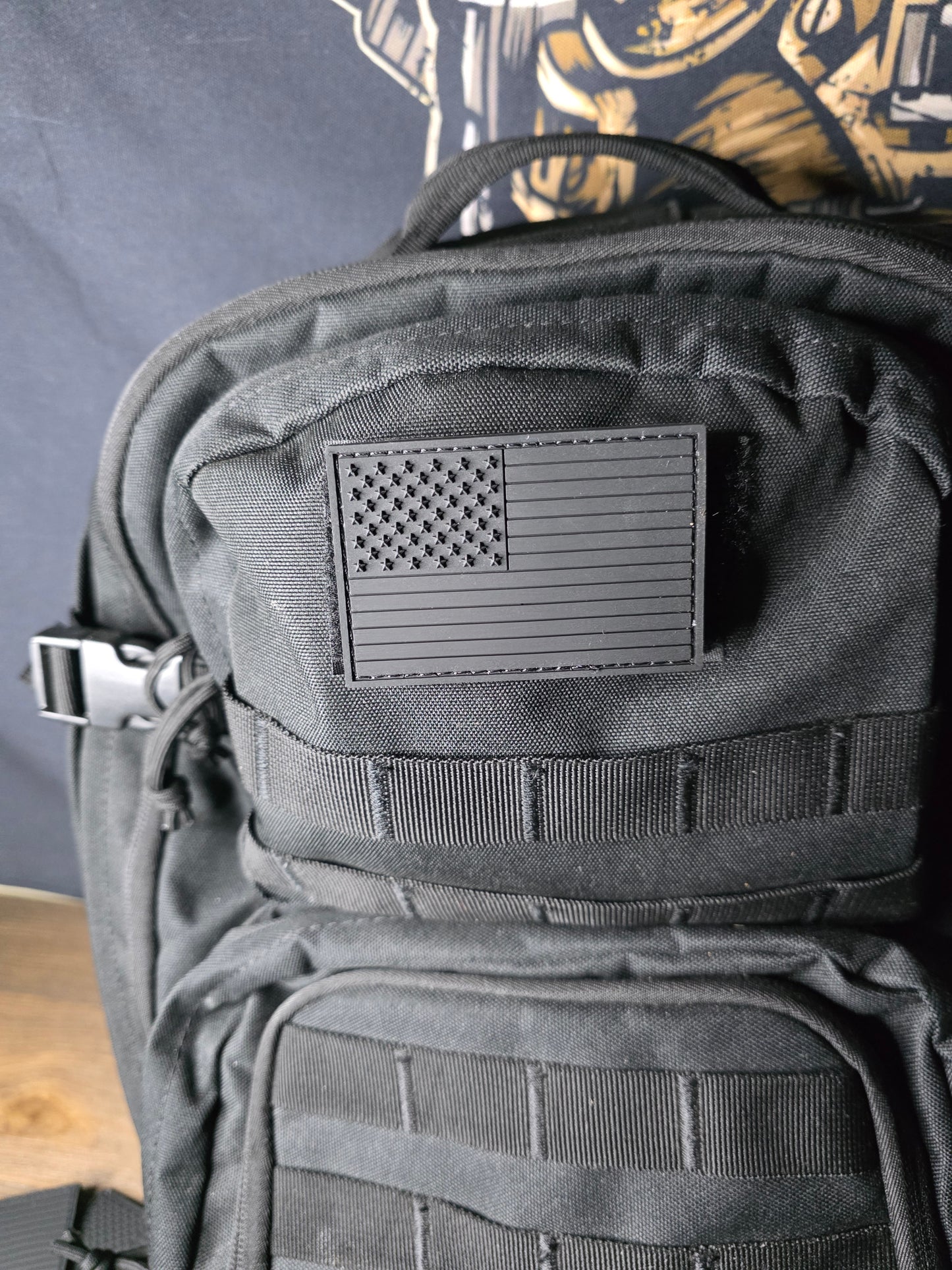 Blackout USA Flag Patch – “Raise the Black Flag” | Tactical Morale Patch | No Surrender American Flag