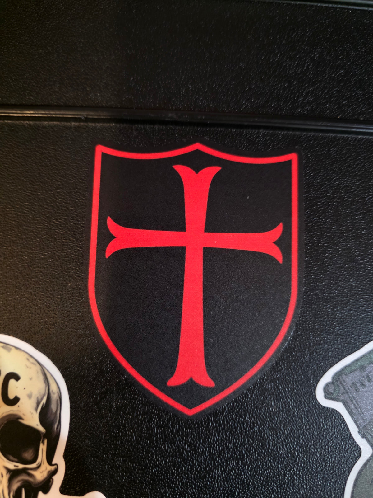 Knights Templar Shield Vinyl Sticker – Red Crusader Cross | 3" x 3"