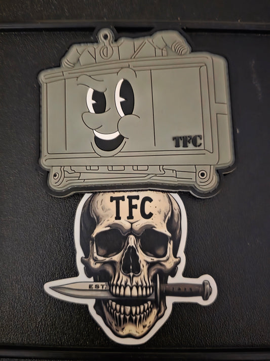 Claymore PVC Morale Patch – Retro Smile Face – Tactical Velcro Patch in Green or Tan