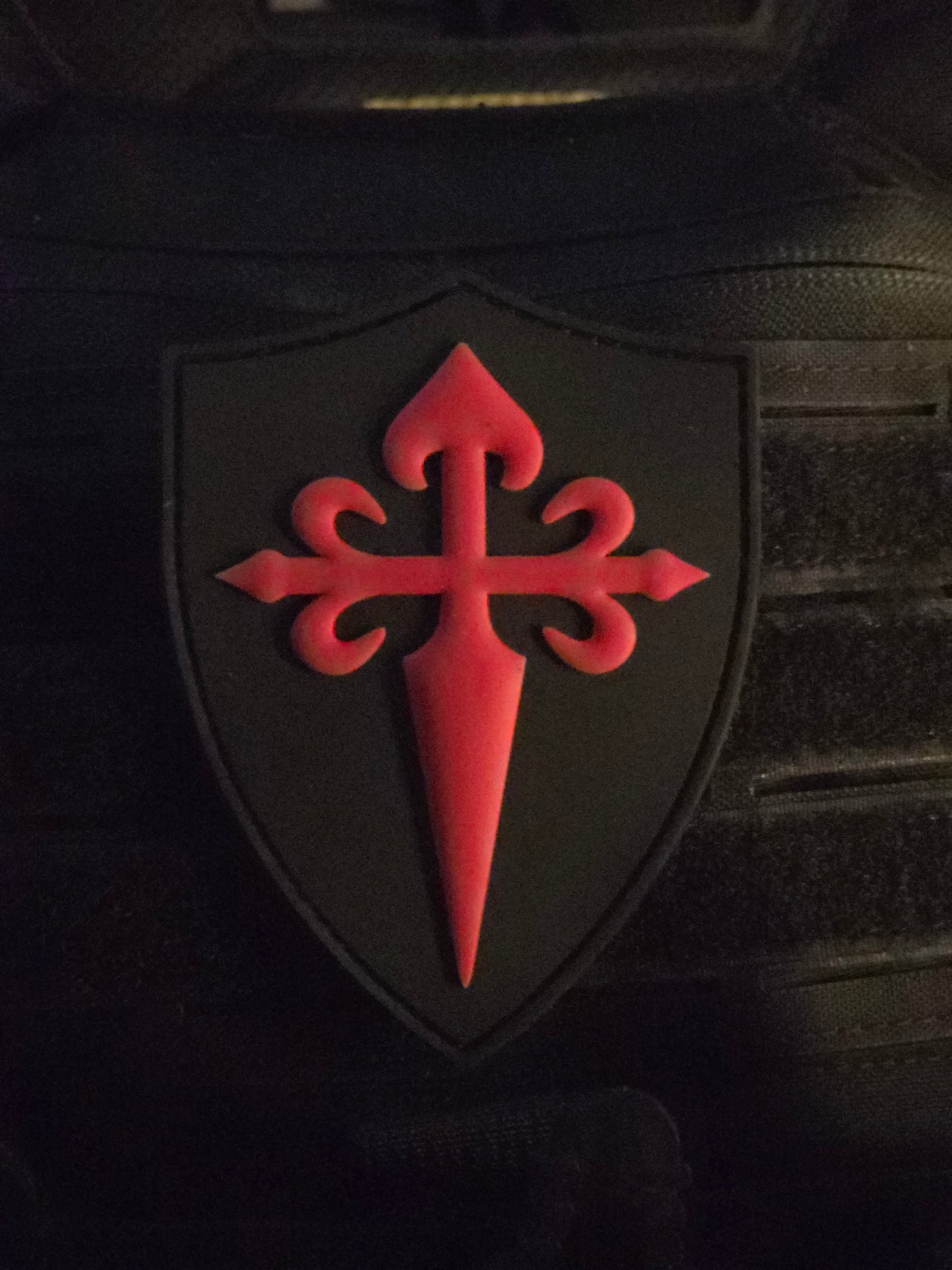 Red Crusader Cross Tactical PVC Patch – Shield Morale Patch – Hook & Loop Backing – Military / EDC Gear