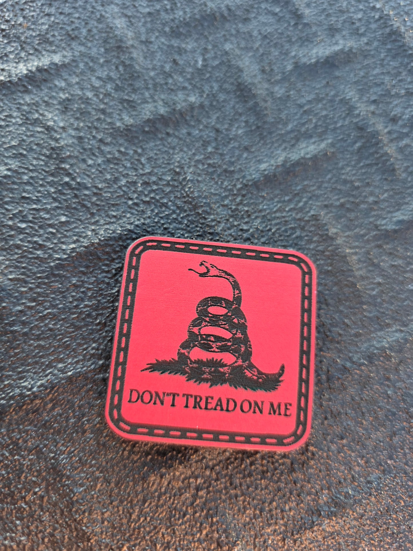 Don’t Tread on Me Patch – 2x2 Red Tactical Morale Patch | Durable Hook & Loop Backing | Perfect for Gear, Backpacks & Jackets