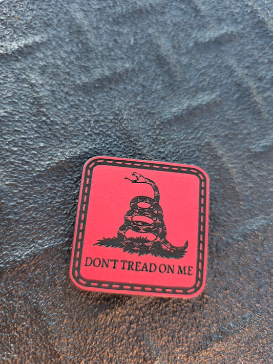 Don’t Tread on Me Patch – 2x2 Red Tactical Morale Patch | Durable Hook & Loop Backing | Perfect for Gear, Backpacks & Jackets