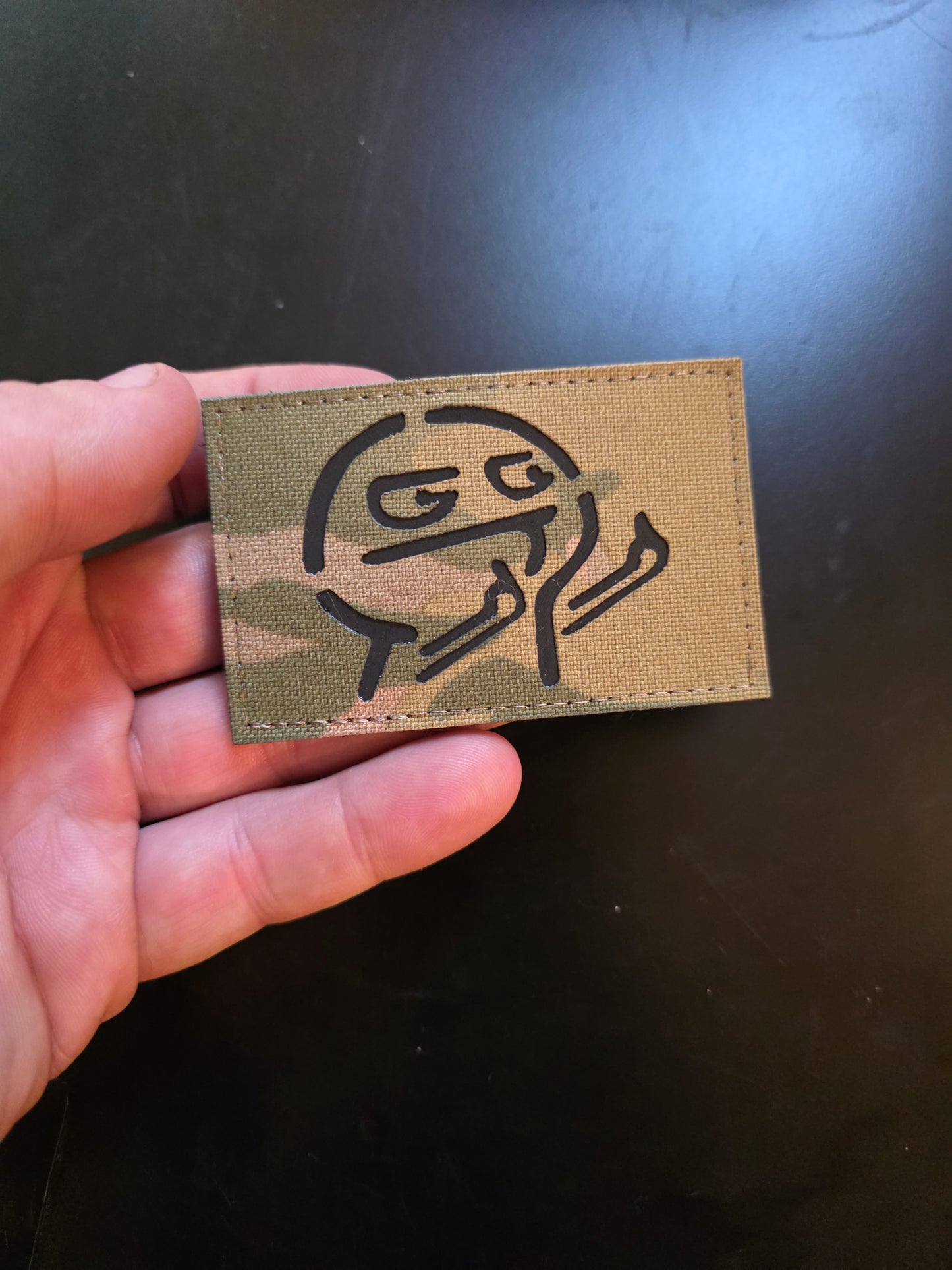 Meme Face Tactical Morale Patch – Camo Hook & Loop