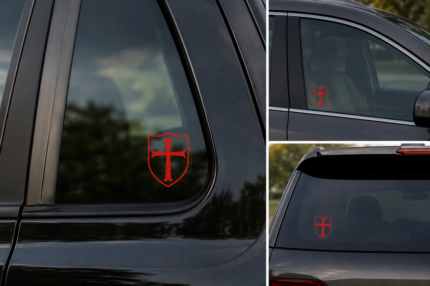 Knights Templar Cross Decal 2 Pack