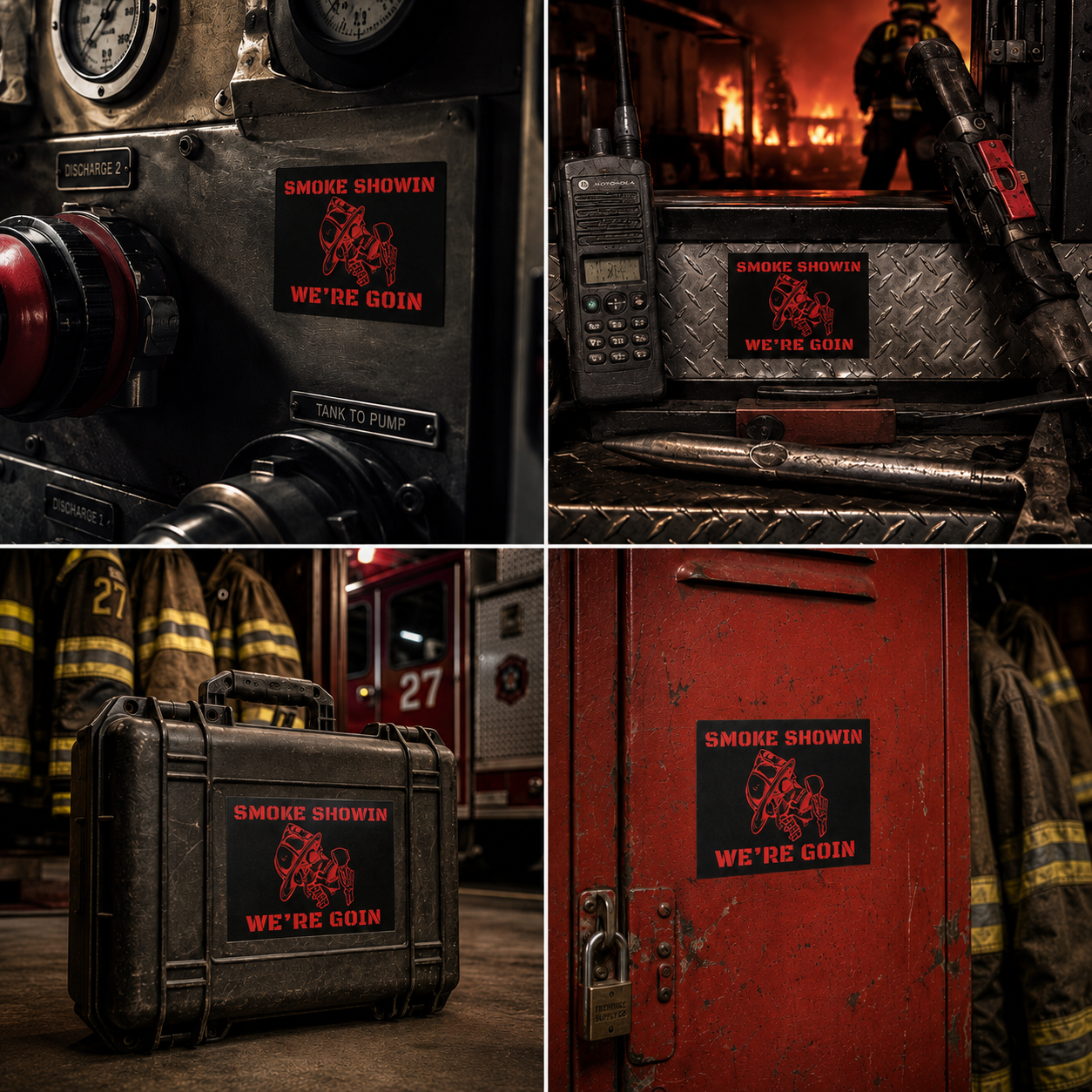 Firefighter Sticker - Smoke Showin We're Goin Decal Packs
