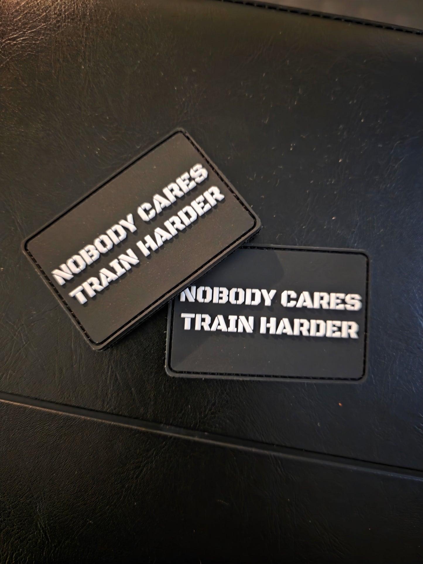 Nobody Cares, Train Harder – Hook & Loop Morale Patch (3 Color Options)