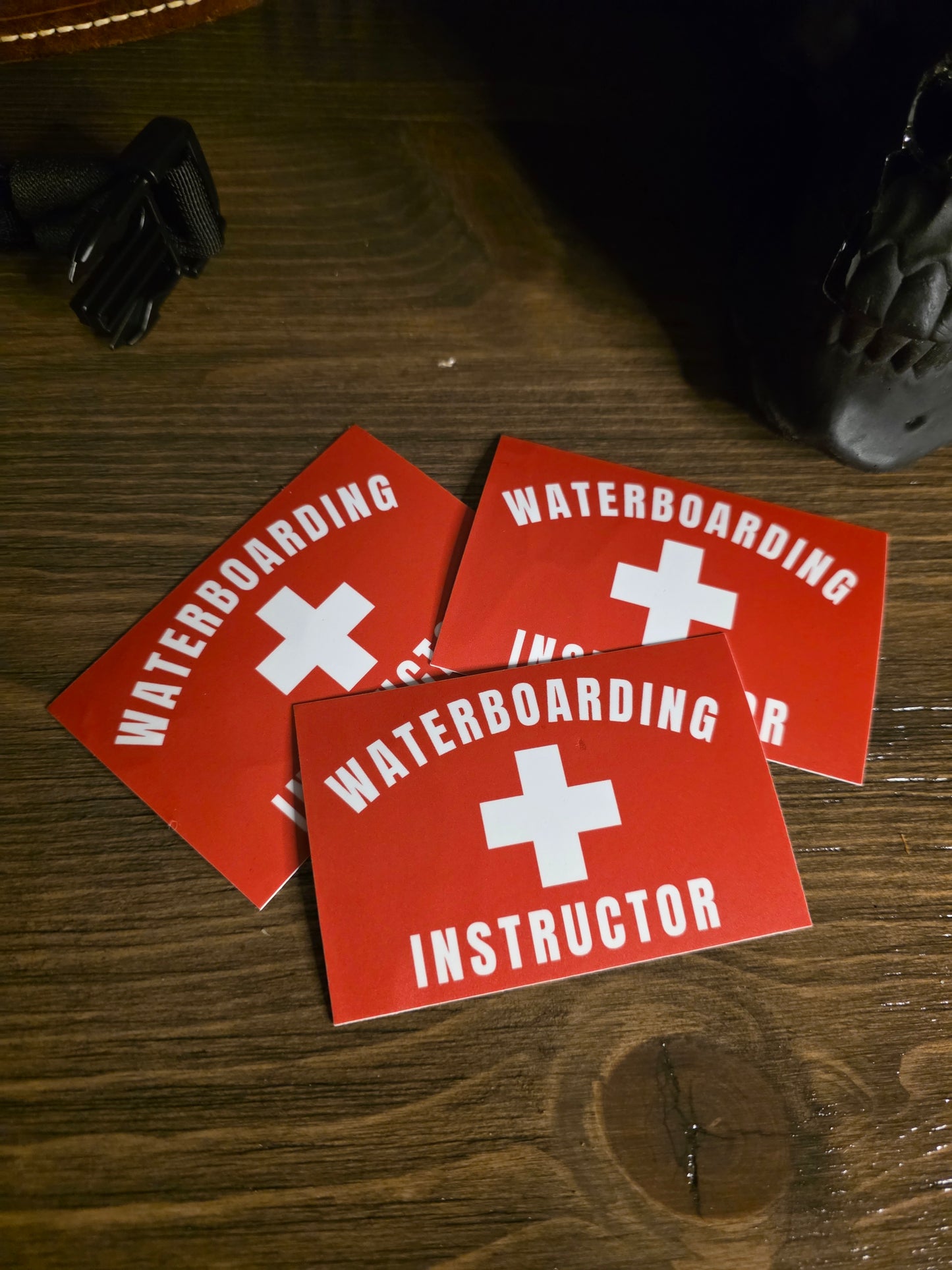 Waterboarding Instructor Sticker – Funny Military Humor Decal | Dark Humor Vinyl Sticker for Toolboxes, Gear Cases & Laptops | Tactical Gift