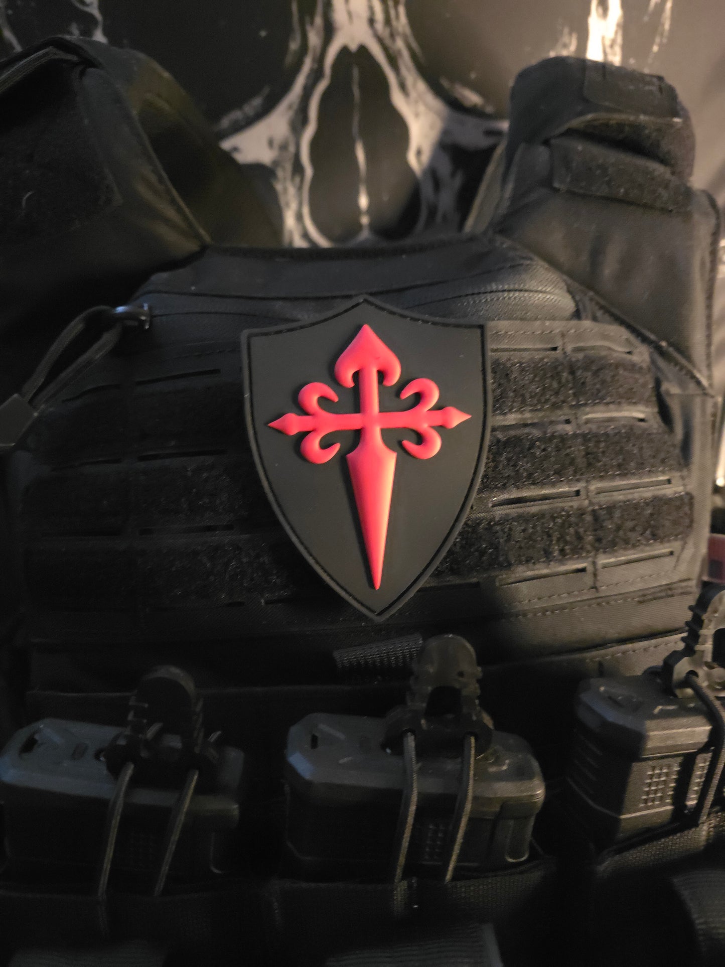Red Crusader Cross Tactical PVC Patch – Shield Morale Patch – Hook & Loop Backing – Military / EDC Gear