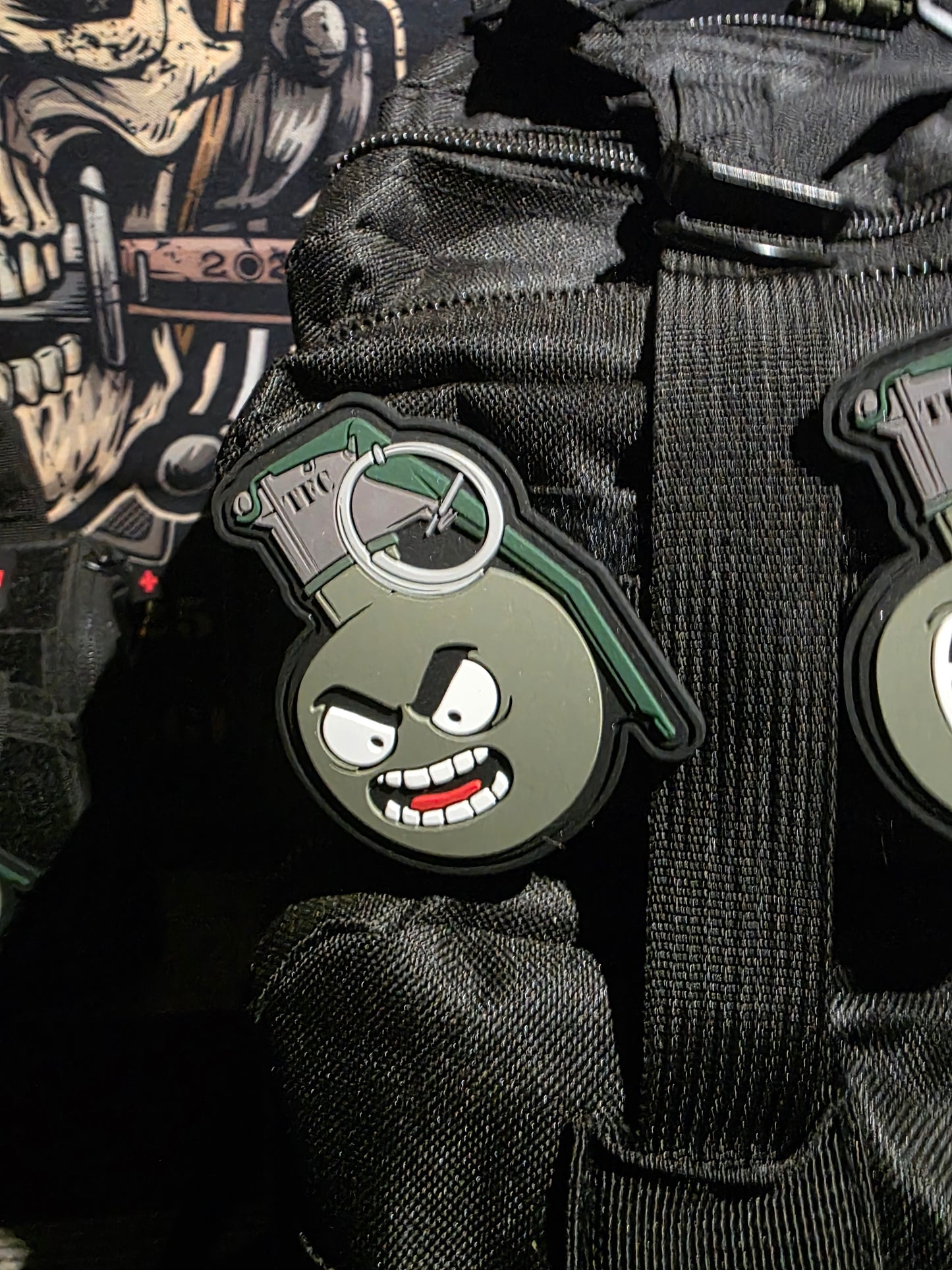 M67 Grenade Cartoon PVC Morale Patch – Tactical Military Hook Patch for Backpacks, Vests, EDC Gear & Collectors | Funny Combat-Inspired Patch!