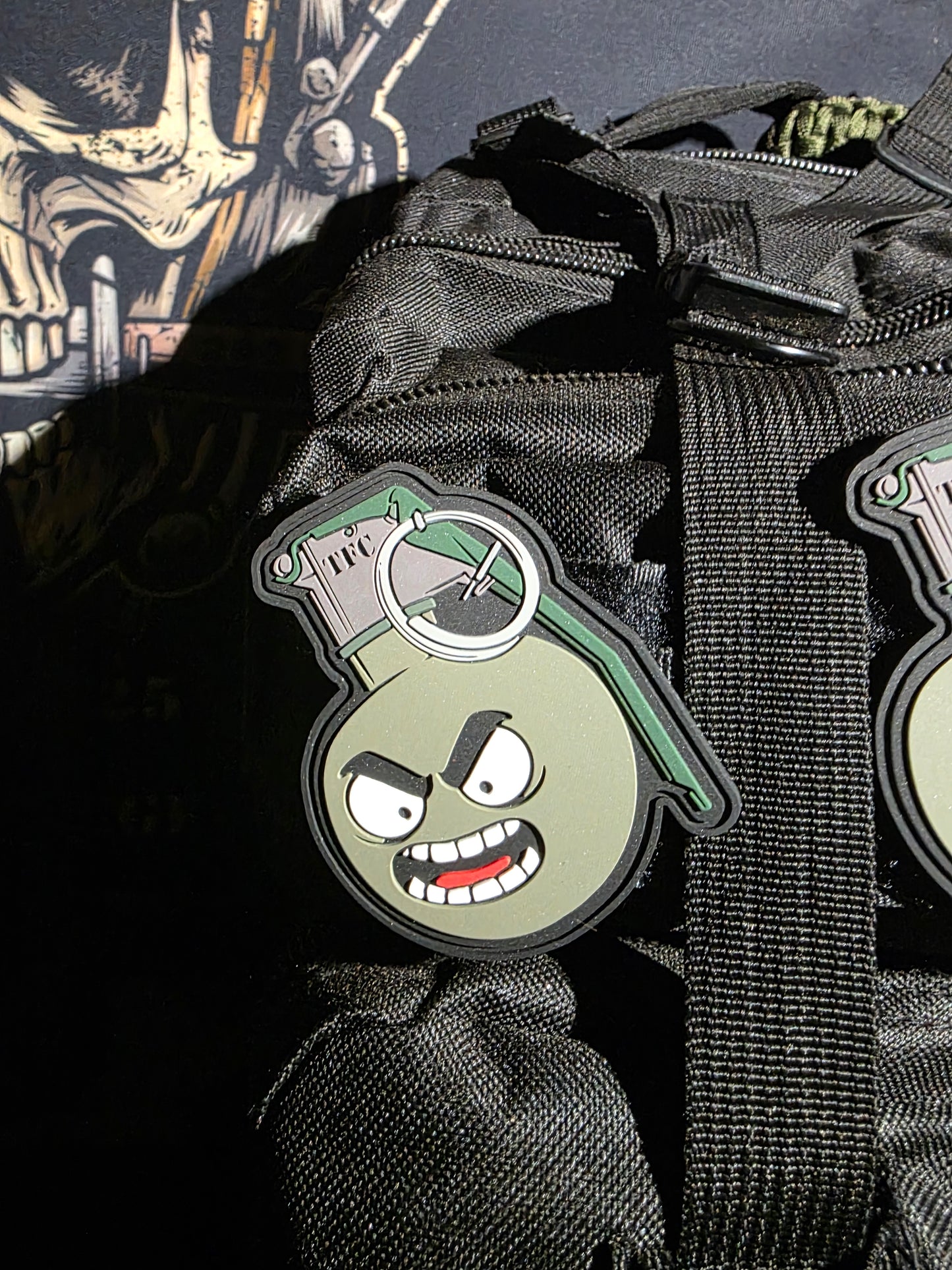 M67 Grenade Cartoon PVC Morale Patch – Tactical Military Hook Patch for Backpacks, Vests, EDC Gear & Collectors | Funny Combat-Inspired Patch!