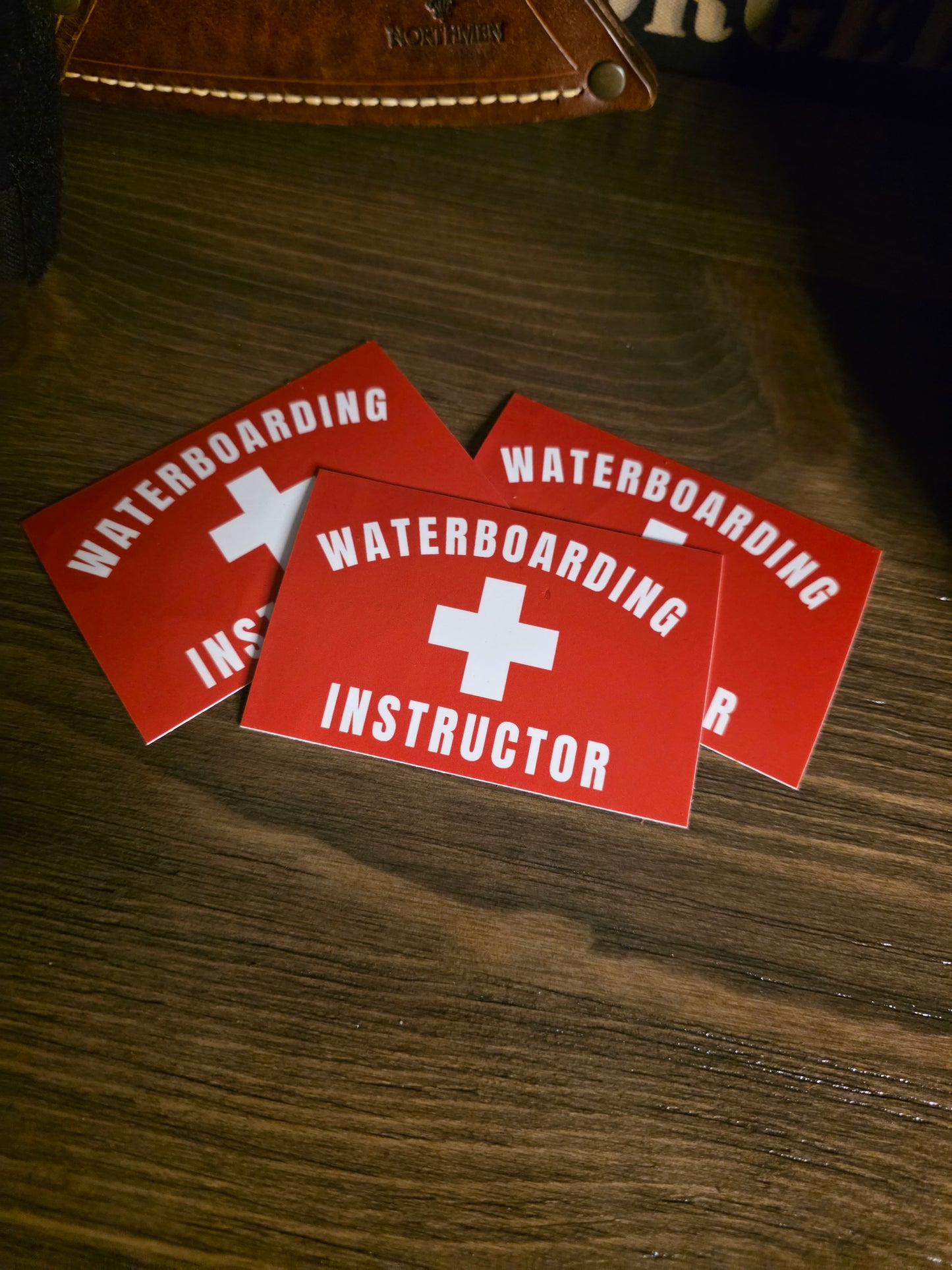 Waterboarding Instructor Sticker – Funny Military Humor Decal | Dark Humor Vinyl Sticker for Toolboxes, Gear Cases & Laptops | Tactical Gift
