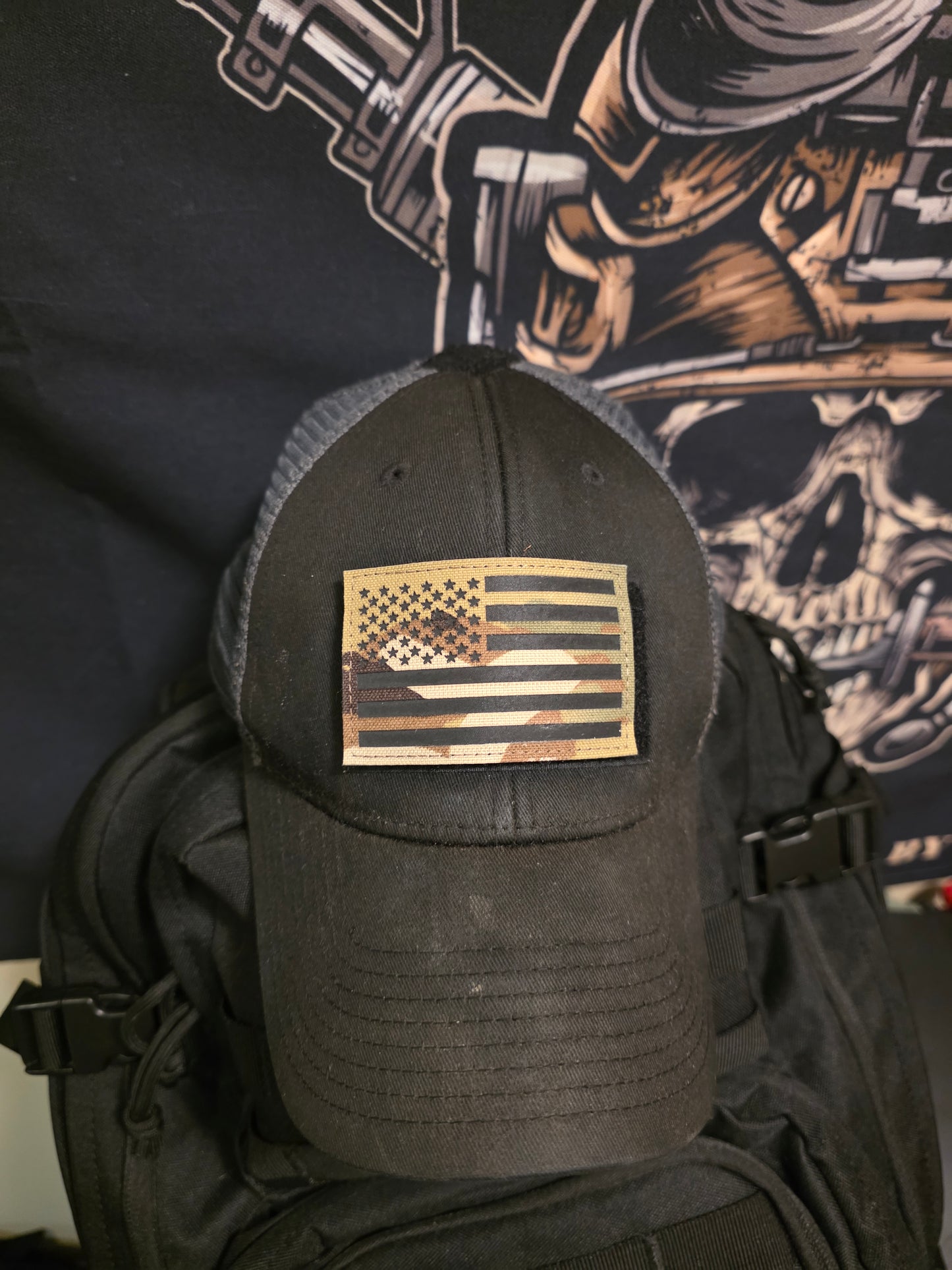 Tactical Camo American Flag Patch – 3x2 Hook & Loop Morale Patch for Backpacks, Gear & Apparel