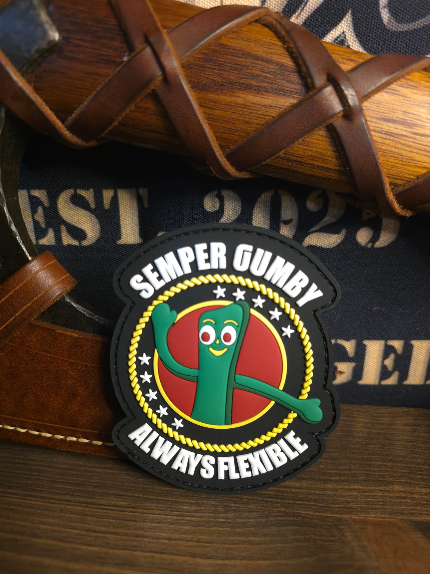 Semper Gumby Patch – Always Flexible Moral Patch | Military Humor PVC Patch | Tactical Gear Upgrade