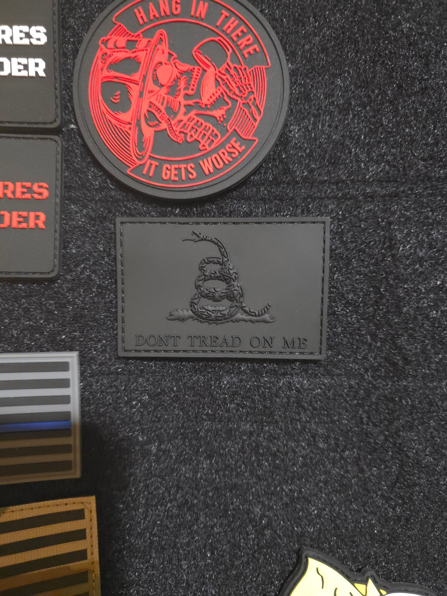 Black Don’t Tread On Me PVC Patch – Tactical Morale Patch for Gear, Range Bags, Vests