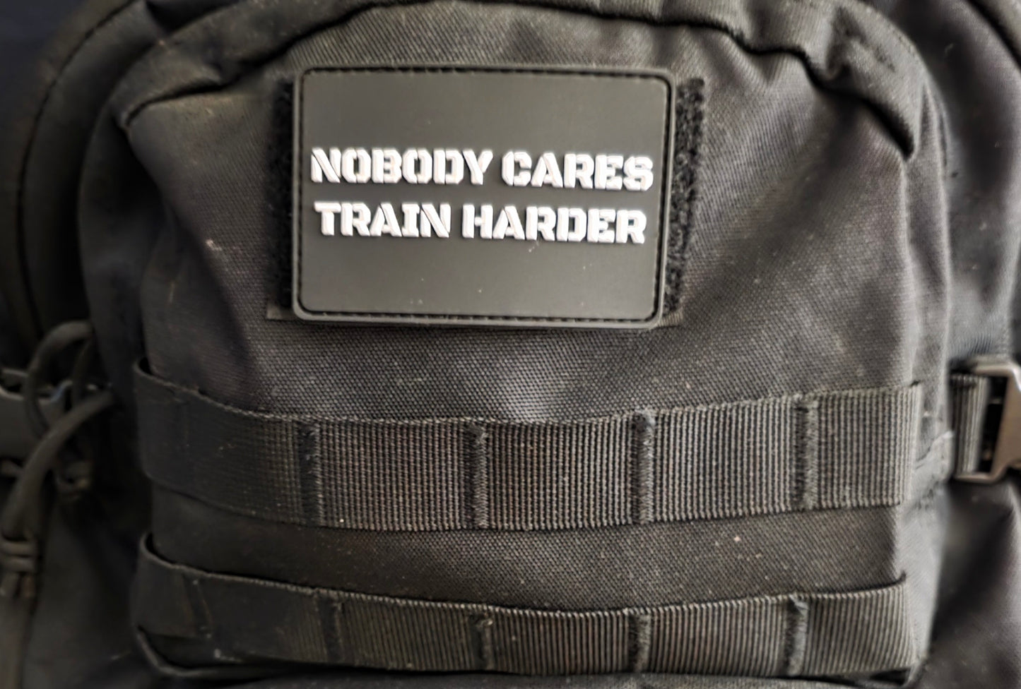 Nobody Cares, Train Harder – Hook & Loop Morale Patch (3 Color Options)