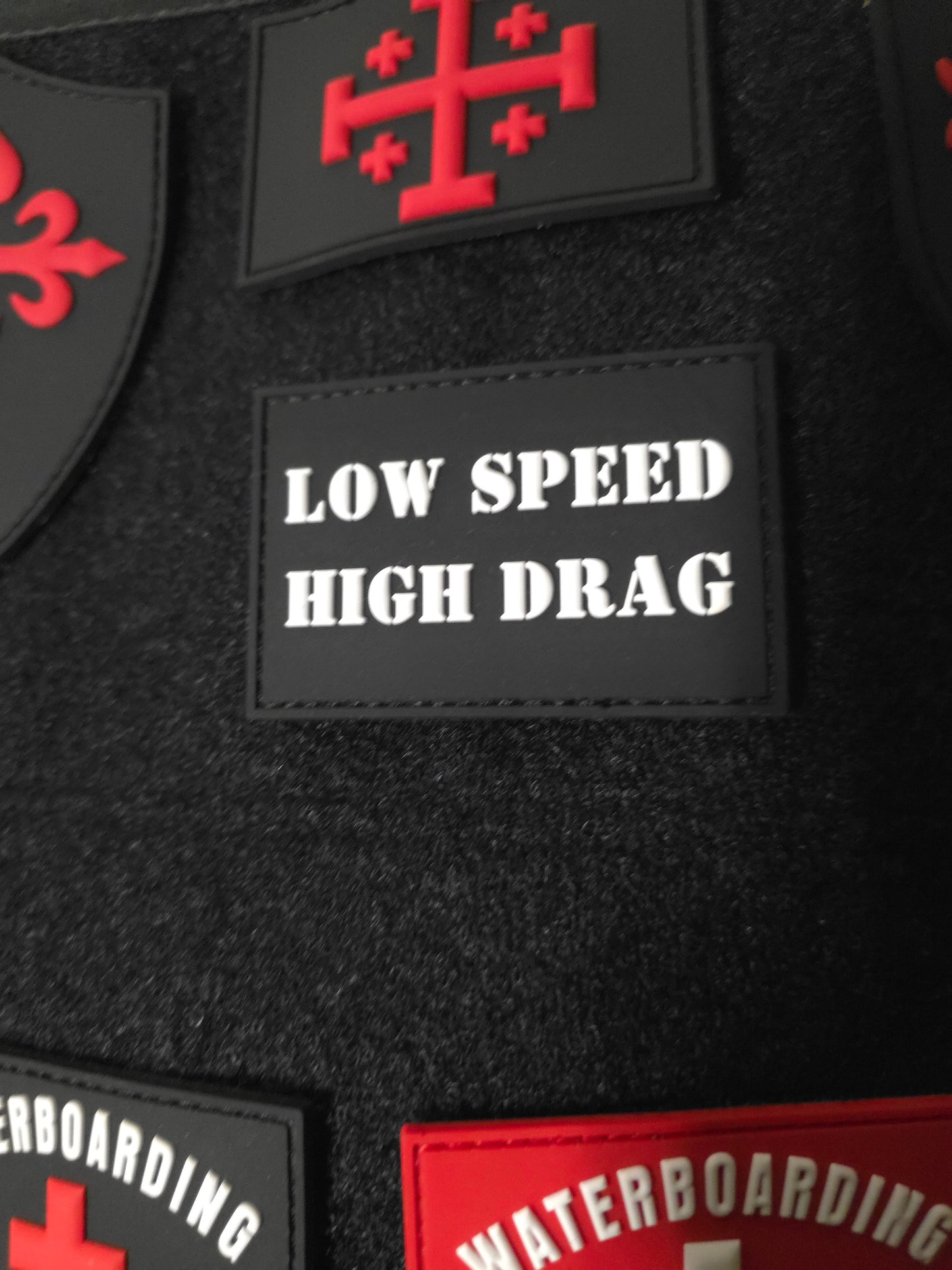 Low Speed High Drag PVC Patch | Tactical Morale Patch | Military Humor Patch | Hook & Loop Velcro Patch | EDC Gear | Backpack, Plate Carrier Patch