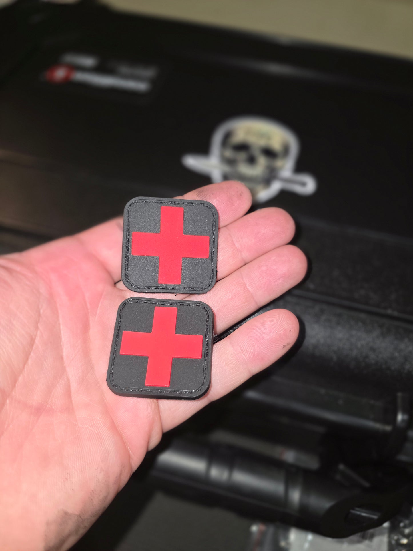 Tactical Red Cross Medical Patch – Hook & Loop Morale Patch for Backpacks, First Aid Kits, and Emergency Gear pack of 2