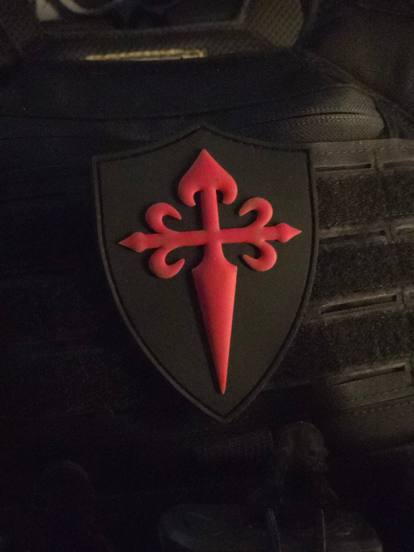 Red Crusader Cross Tactical PVC Patch – Shield Morale Patch – Hook & Loop Backing – Military / EDC Gear