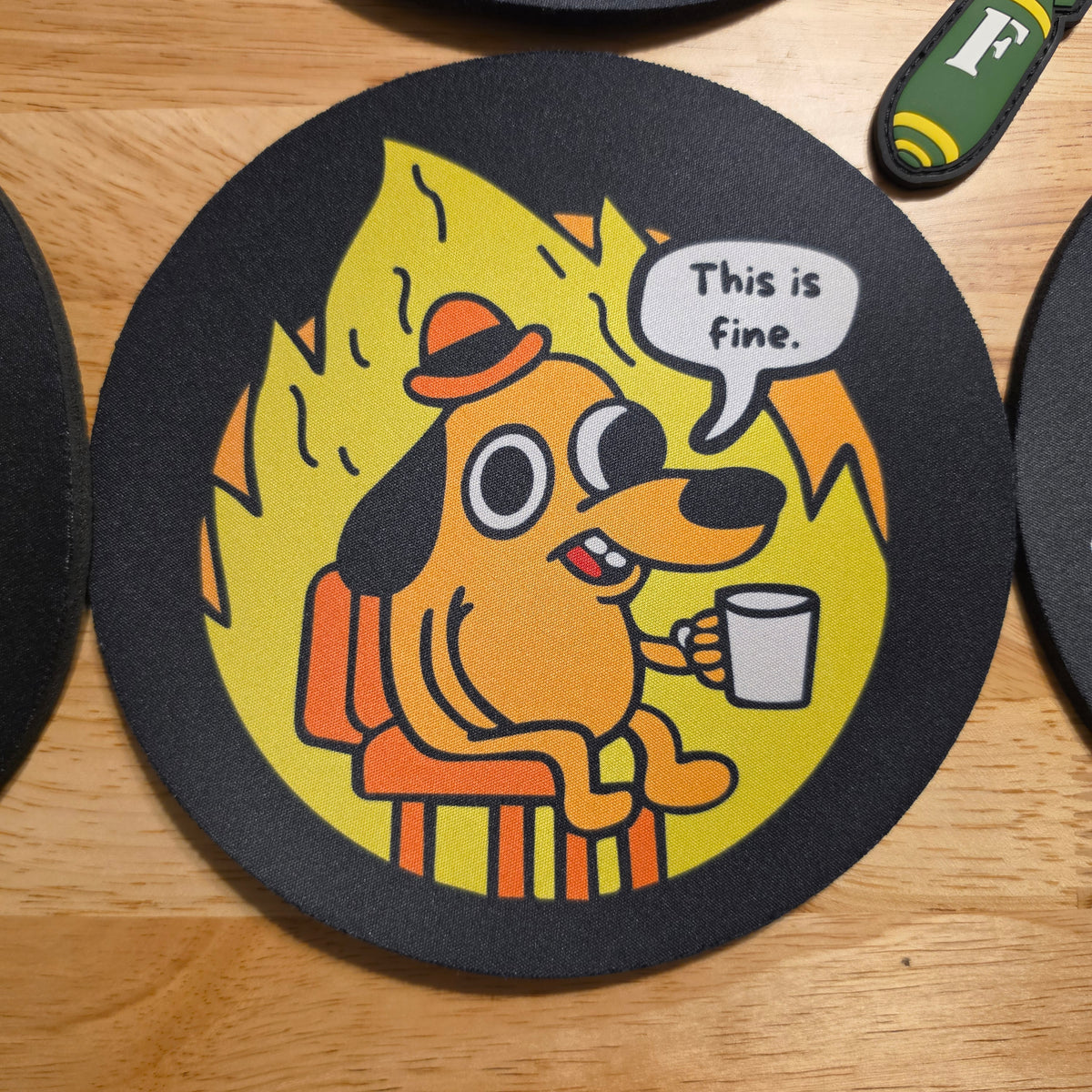 Funny Tactical & Firefighter Round Mouse Pads | Military, Dark Humor & Office Desk Gifts