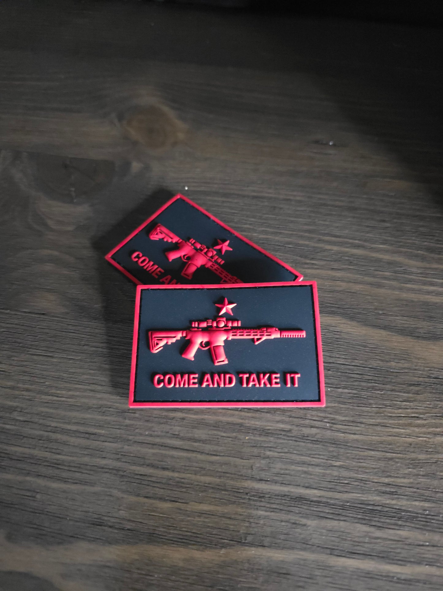Come and Take It PVC Tactical Morale Patch – Black and White Rifle Gear Patch