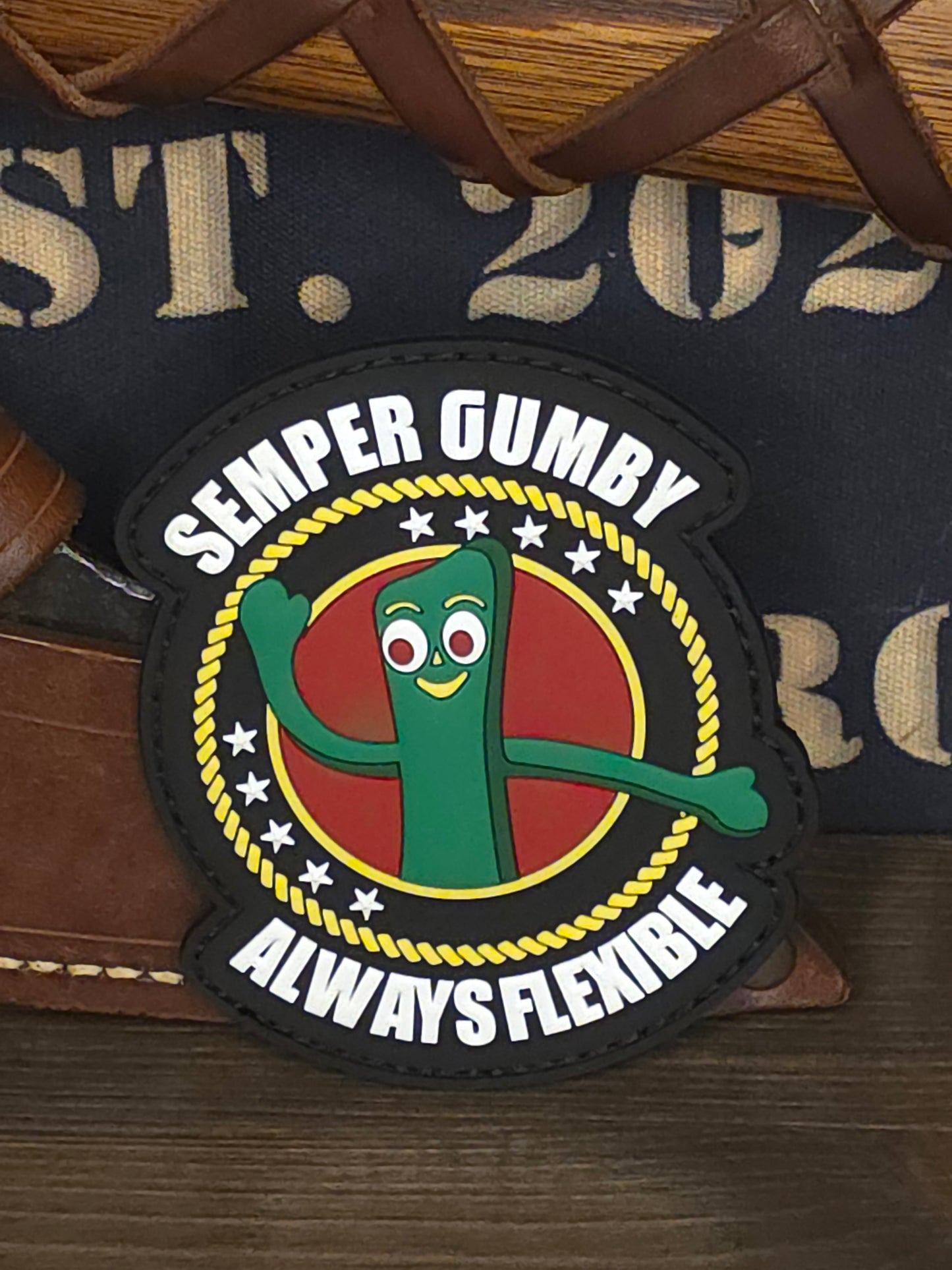 Semper Gumby Patch – Always Flexible Moral Patch | Military Humor PVC Patch | Tactical Gear Upgrade