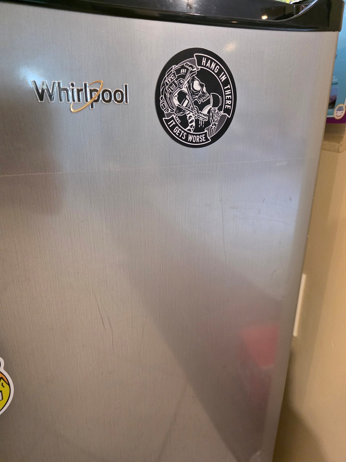 TFC ‘Hang In There – It Gets Worse’ Magnetic Patch | Dark Humor Tactical Magnet | Veteran Morale Gift | Military & Office Humor Decor