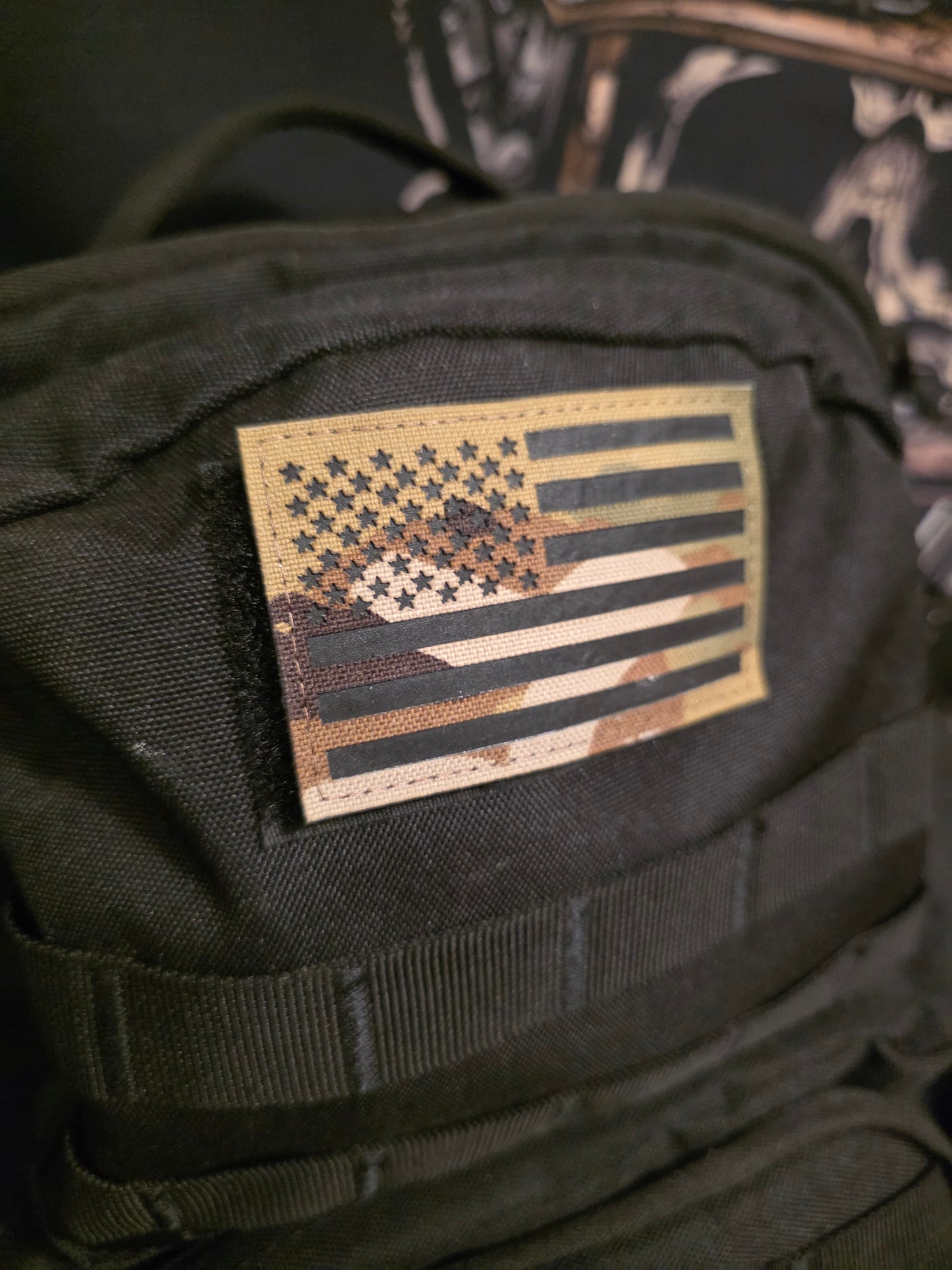 Tactical Camo American Flag Patch – 3x2 Hook & Loop Morale Patch for Backpacks, Gear & Apparel