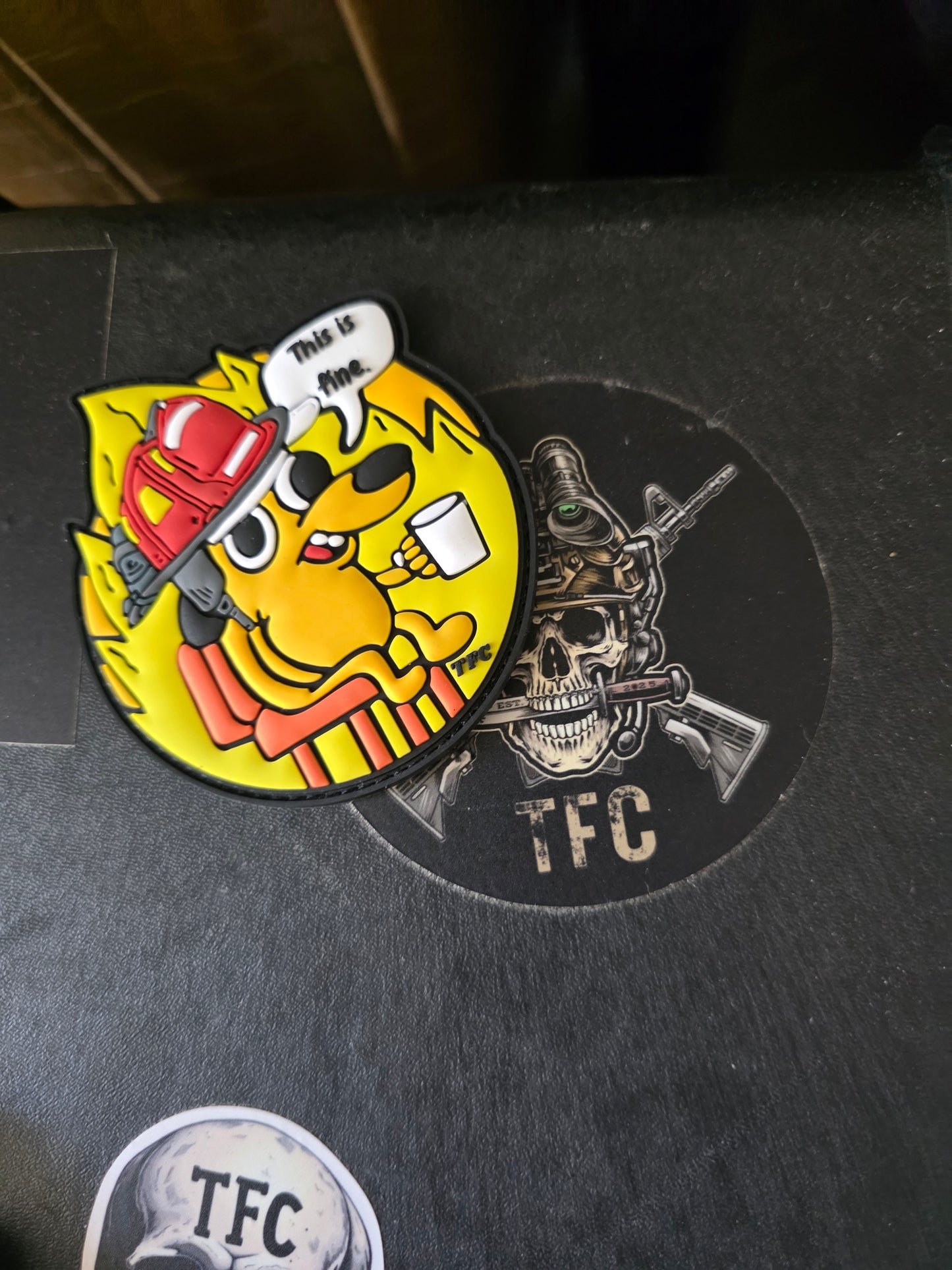 This Is Fine Firefighter Patch – Funny Firefighter Morale Patch | Hook & Loop | Perfect for Gear, Hats & Uniforms | TFC Tactical Humor Series