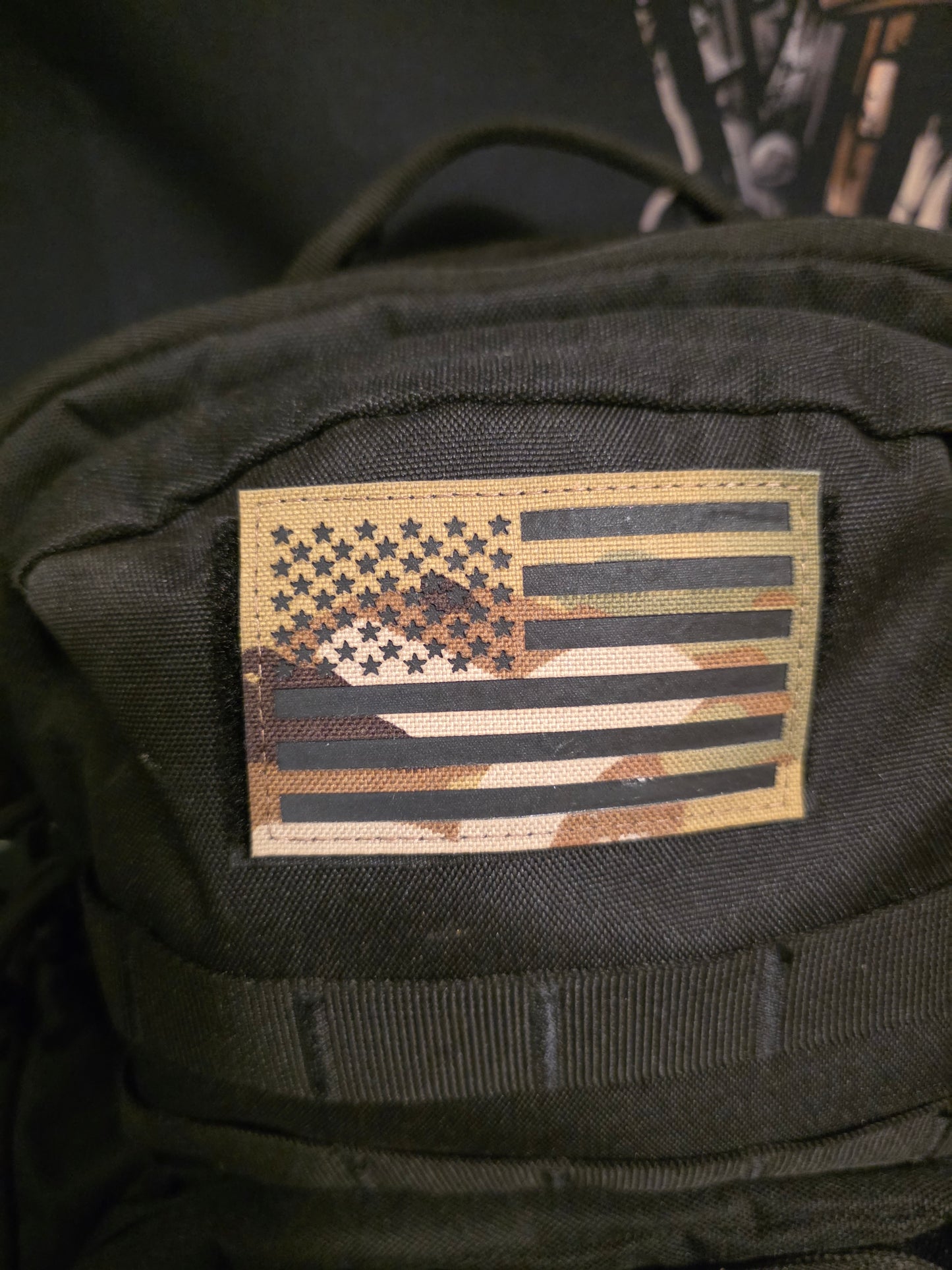 Tactical Camo American Flag Patch – 3x2 Hook & Loop Morale Patch for Backpacks, Gear & Apparel