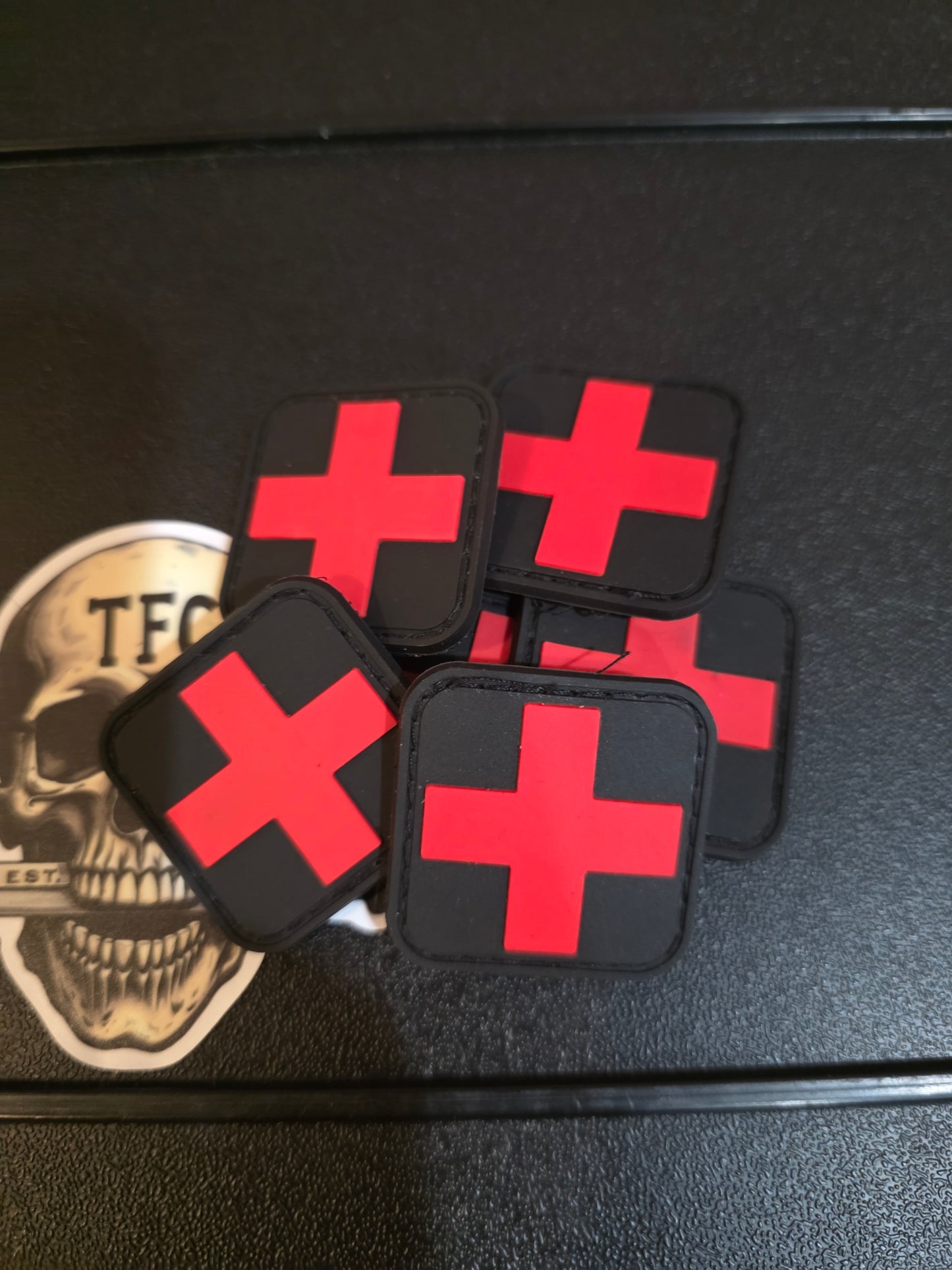 Tactical Red Cross Medical Patch – Hook & Loop Morale Patch for Backpacks, First Aid Kits, and Emergency Gear pack of 2