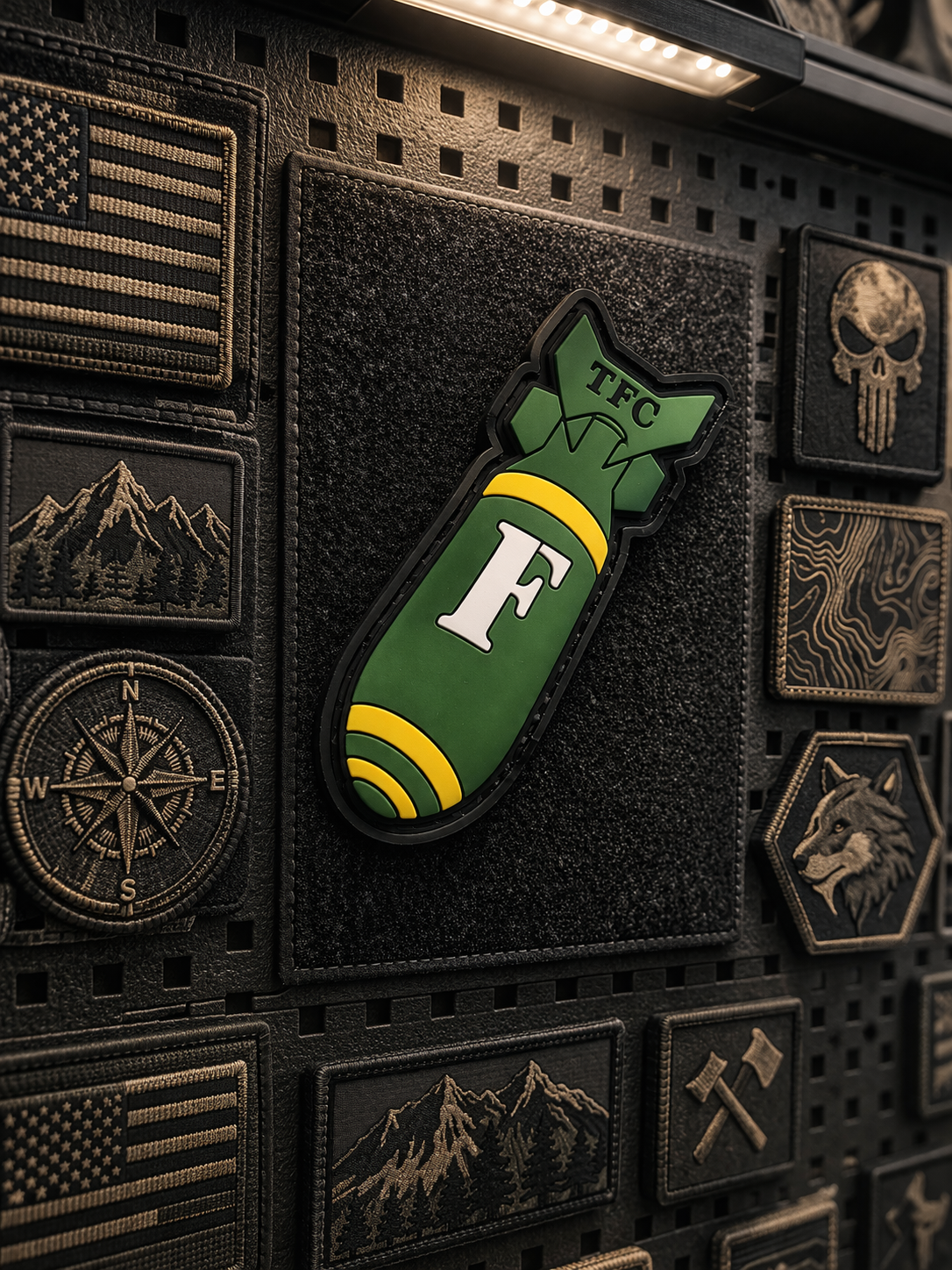 F Bomb Tactical PVC Patch | Funny Morale Patch for Backpacks, Range Bags, Jackets and Patch Walls
