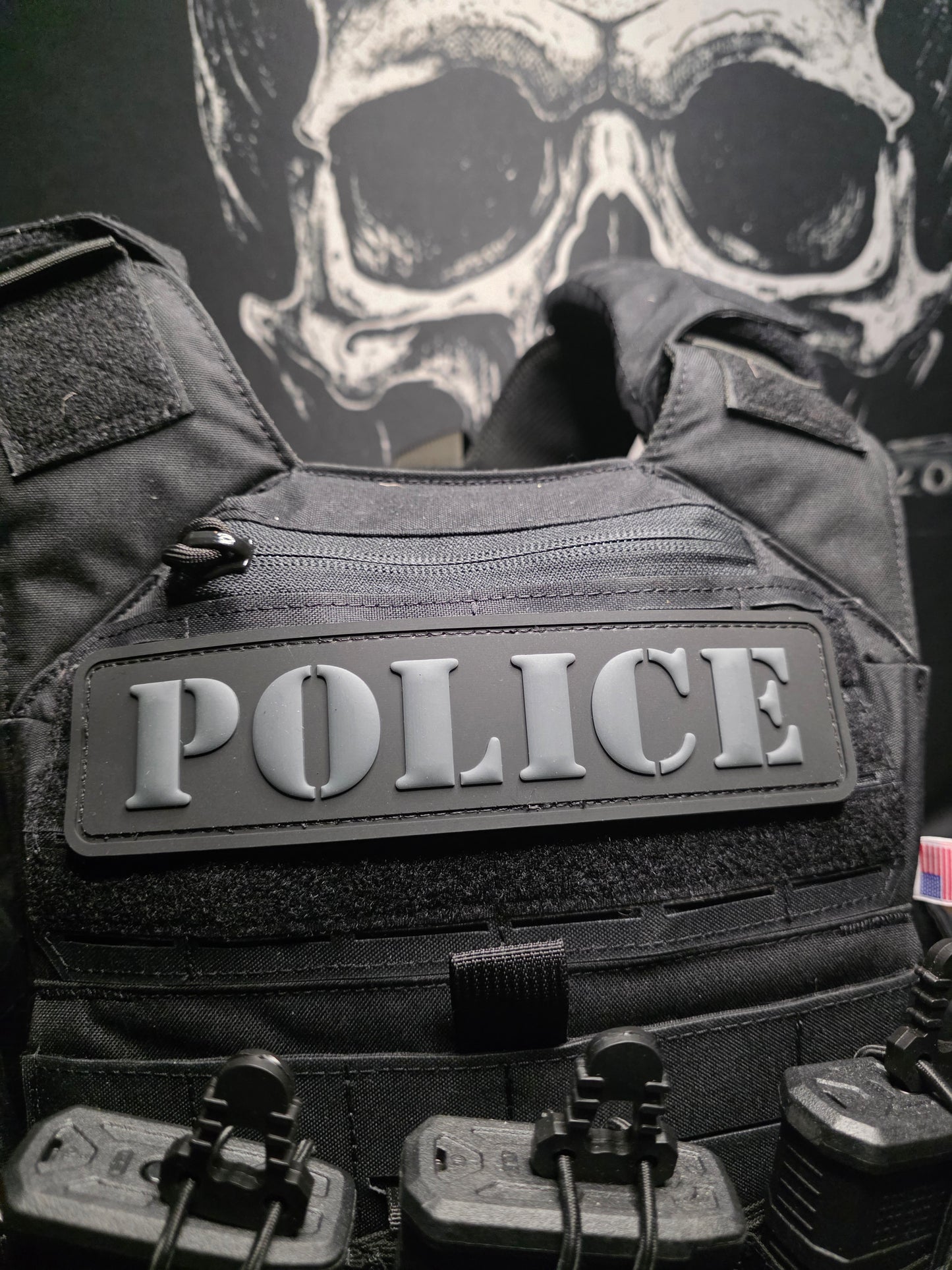 POLICE Tactical PVC Patch – 3D Rubber Hook & Loop Patch for Plate Carriers, Vests & Gear